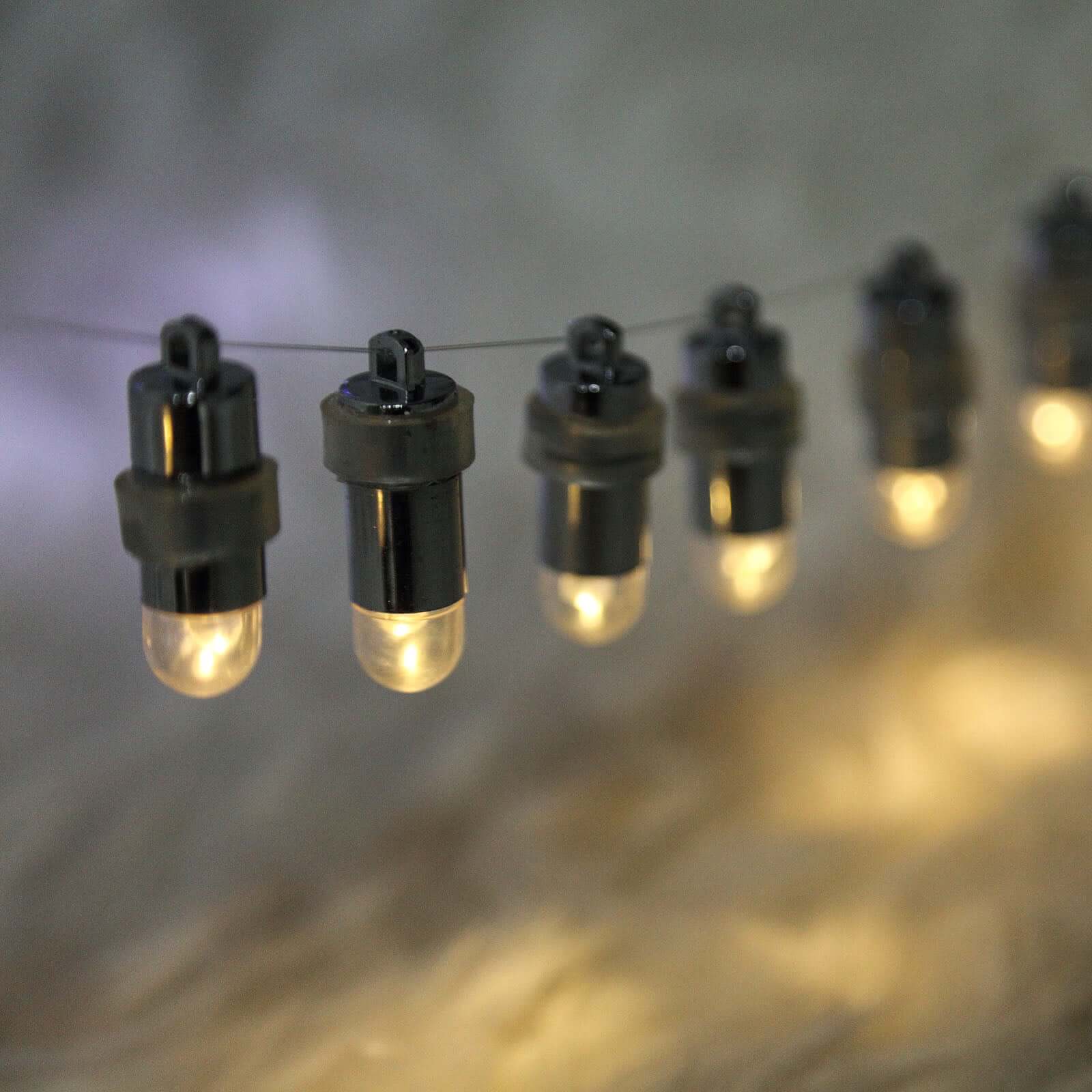 12-Pack Balloon Lights Bullet Design Warm White - Waterproof LED Centerpiece Filler Lights