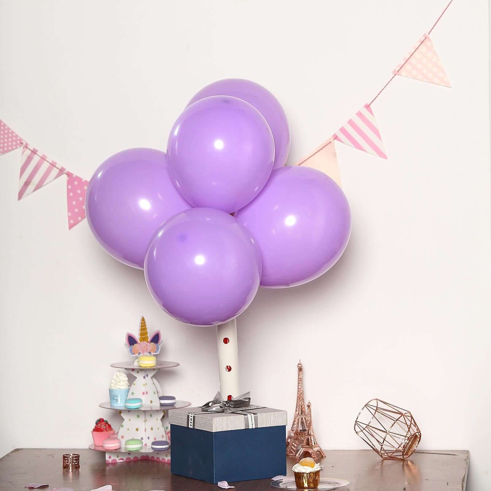 25 Pack 12" Matte Pastel Purple Helium or Air Latex Party Balloons