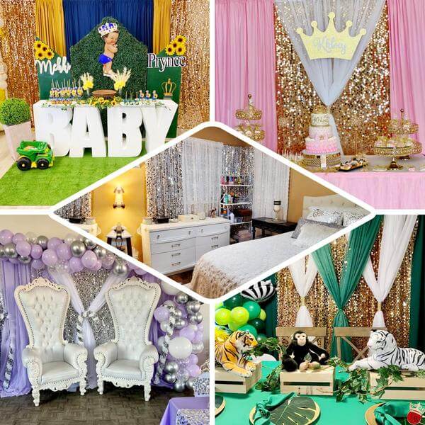 12 Pack Pre-Tied Mint Tissue Paper Tassel Garland With String, Hanging Fringe Party Streamer Backdrop Decor