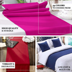 Polyester 12"x108" Table Runner Purple - Durable & Wrinkle-Resistant Table Decor