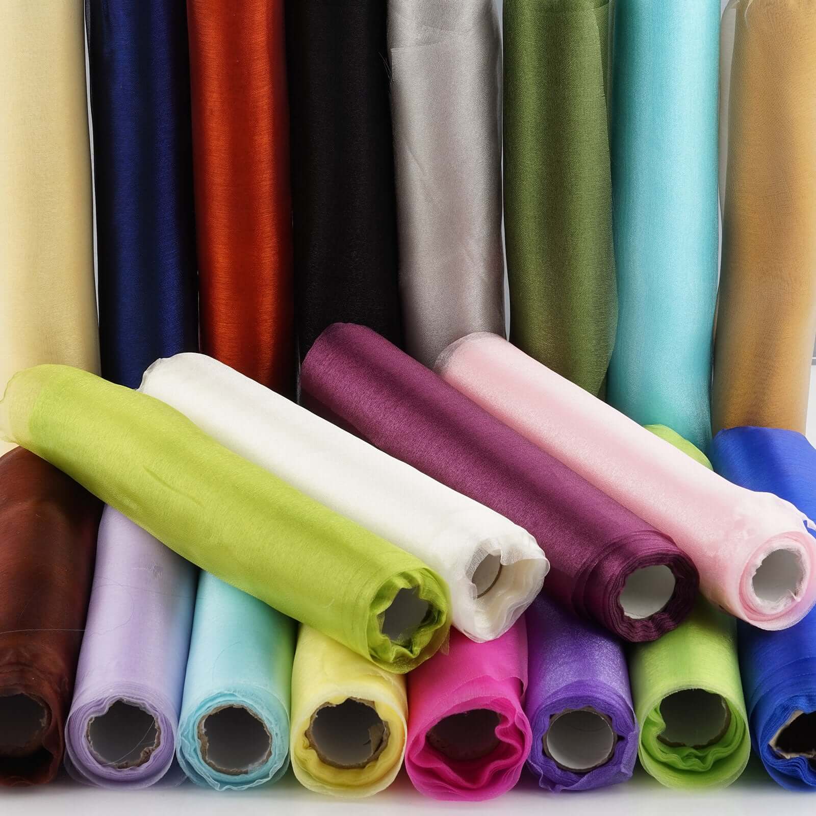 12"x10yd White Sheer Chiffon Fabric Bolt, DIY Voile Drapery Fabric