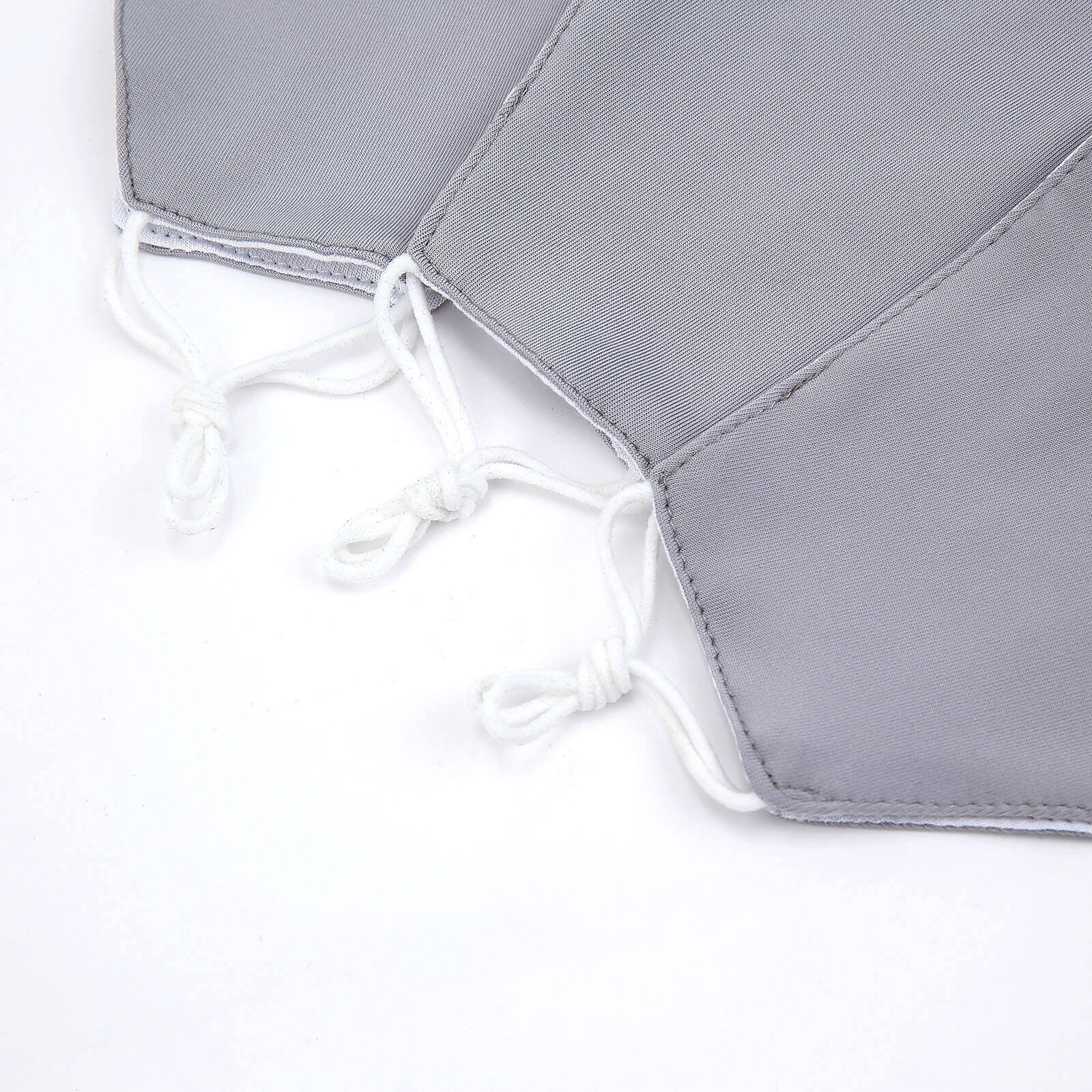5 Pack 2 Ply Silver Ultra Soft 100% Organic Cotton Face Masks, Reusable Fabric Masks With Soft Ear Loops