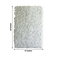 11 Sq ft. White UV Protected Hydrangea Flower Wall Mat Backdrop - 4 Artificial Panels