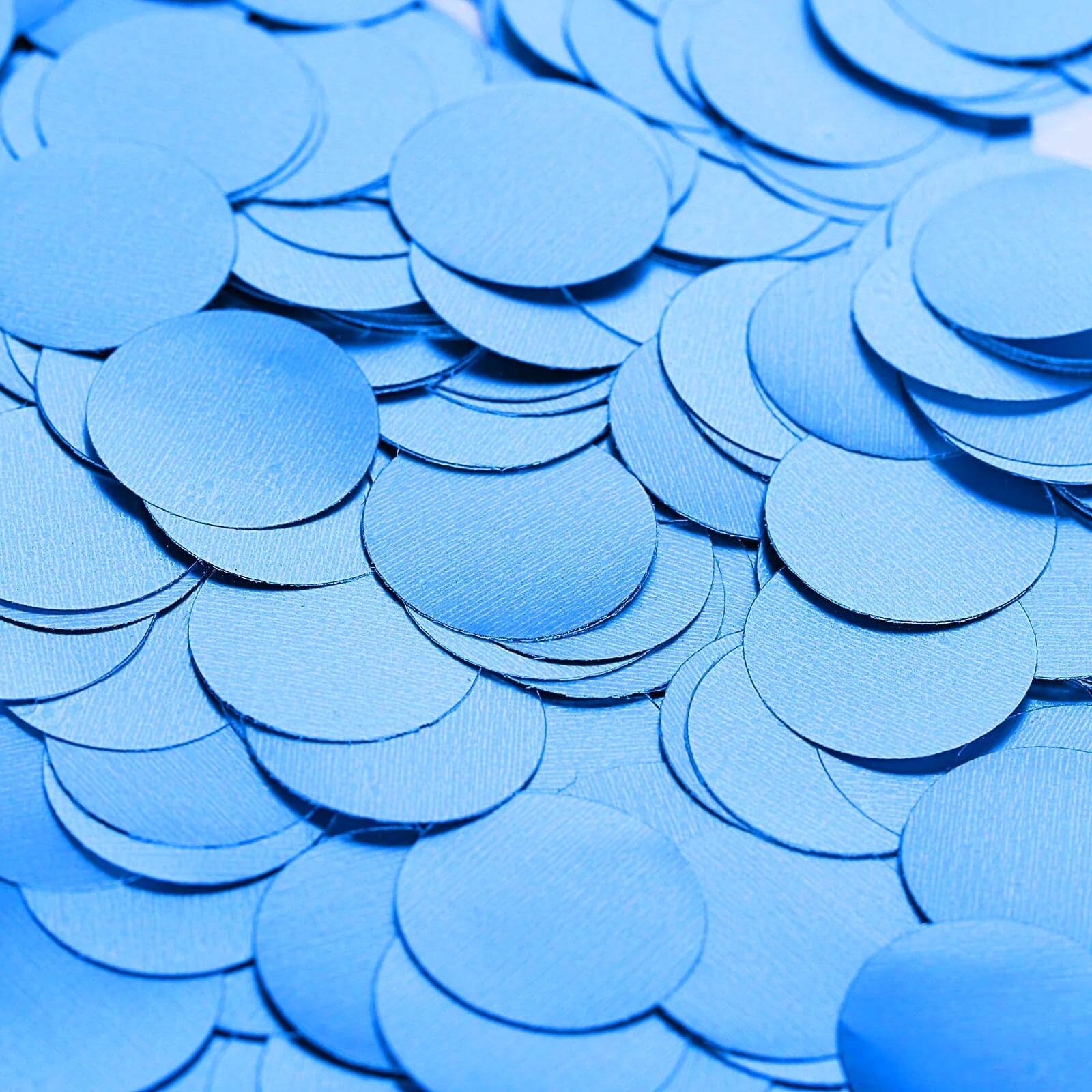Metallic Round Party Confetti 18G Bag Dusty Blue Foil, Balloon Table Confetti Glitter Dots for Festive Weddings Baby Bridal Showers & Events