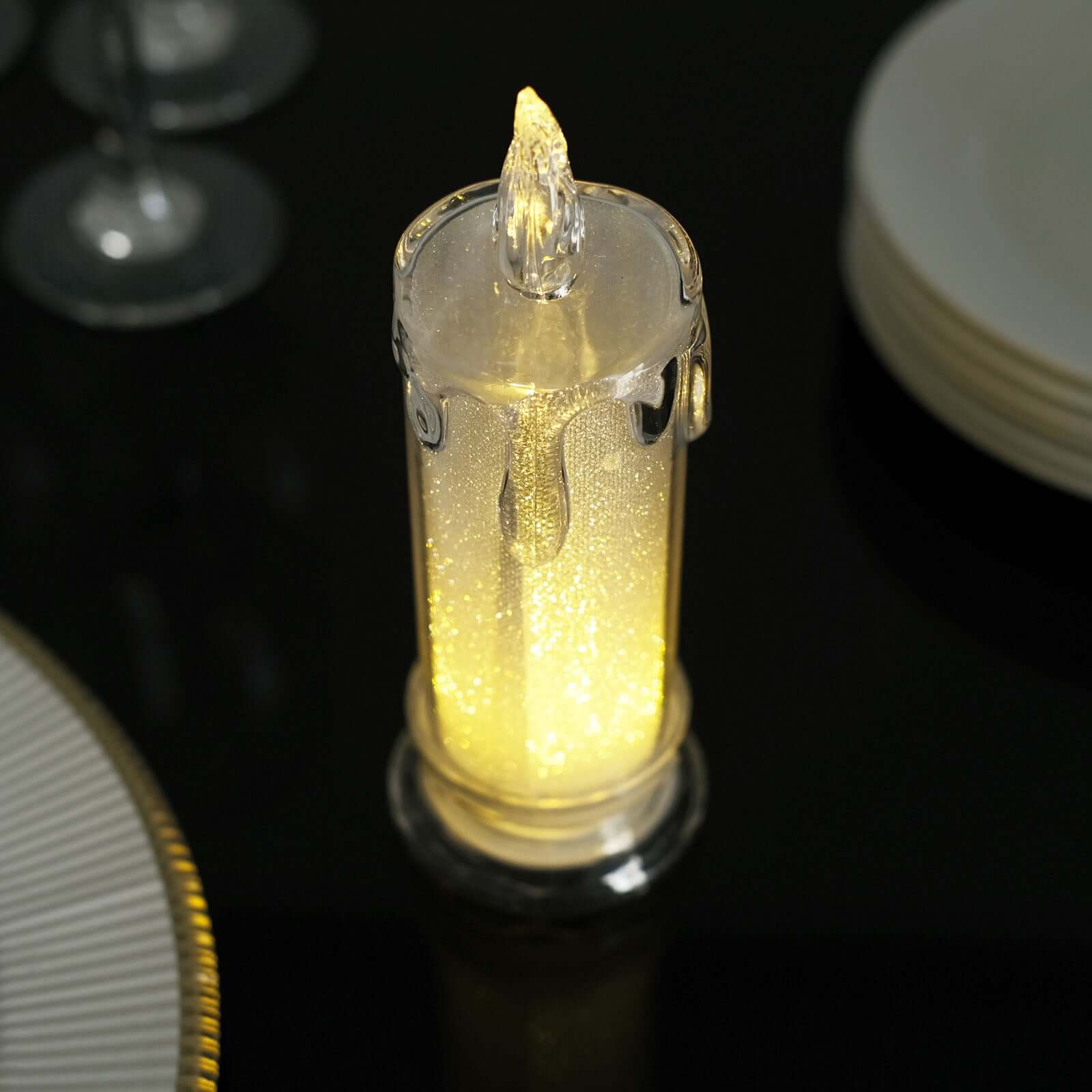 3-Pack LED Flameless Candle Lamp Warm White - Battery Operated Tea Light Candles 7"