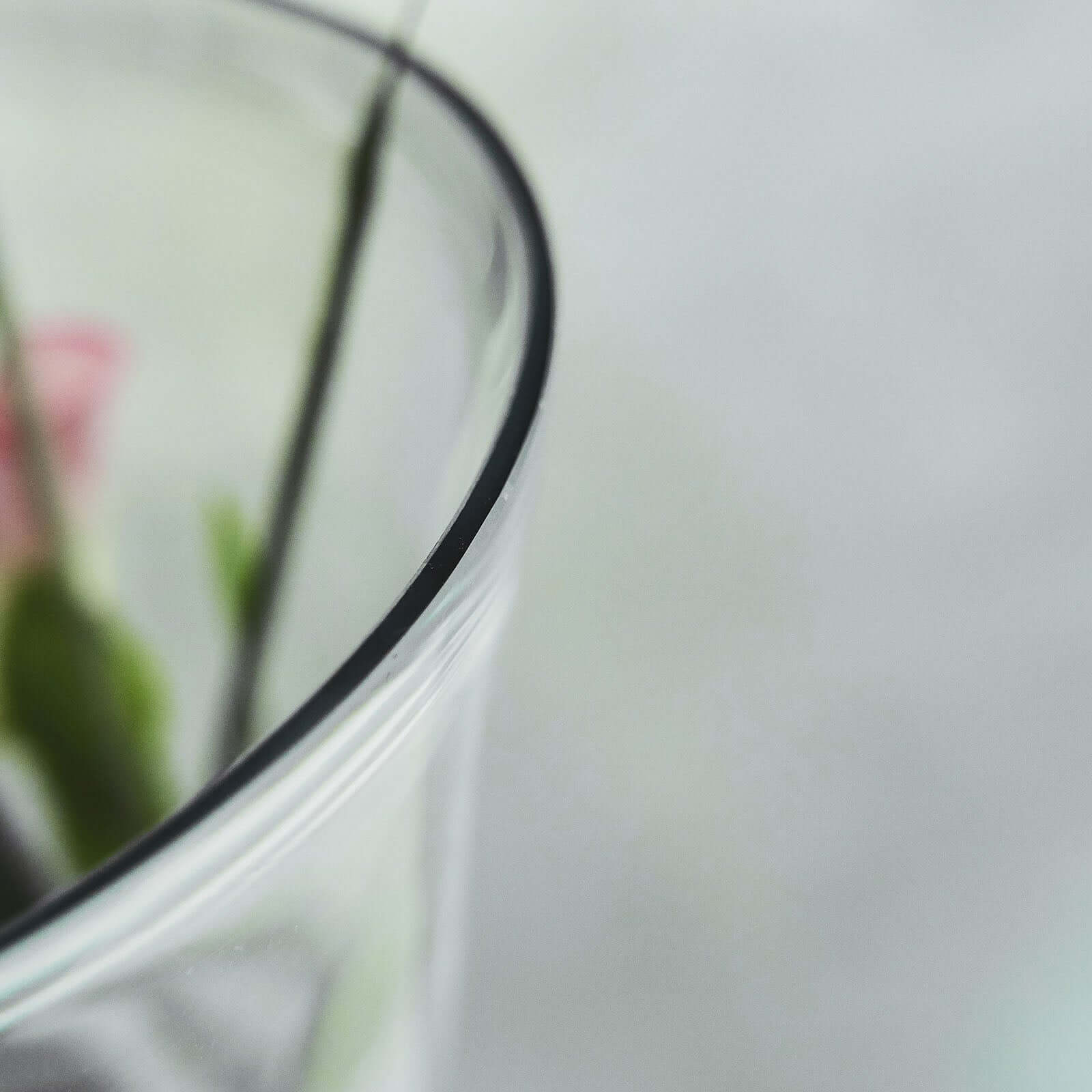 Set of 2 Glass Trumpet Vases Reversible Clarinet Style Clear - Stylish Flower Centerpieces for Events 32"