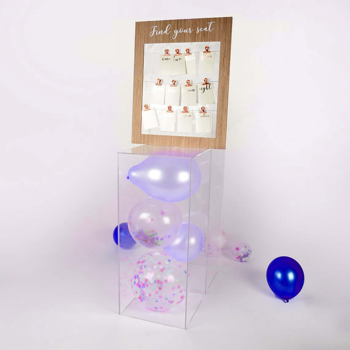 40" Floor Standing Clear Acrylic Display Box, Transparent Pedestal Riser with Interchangeable Lid and Base