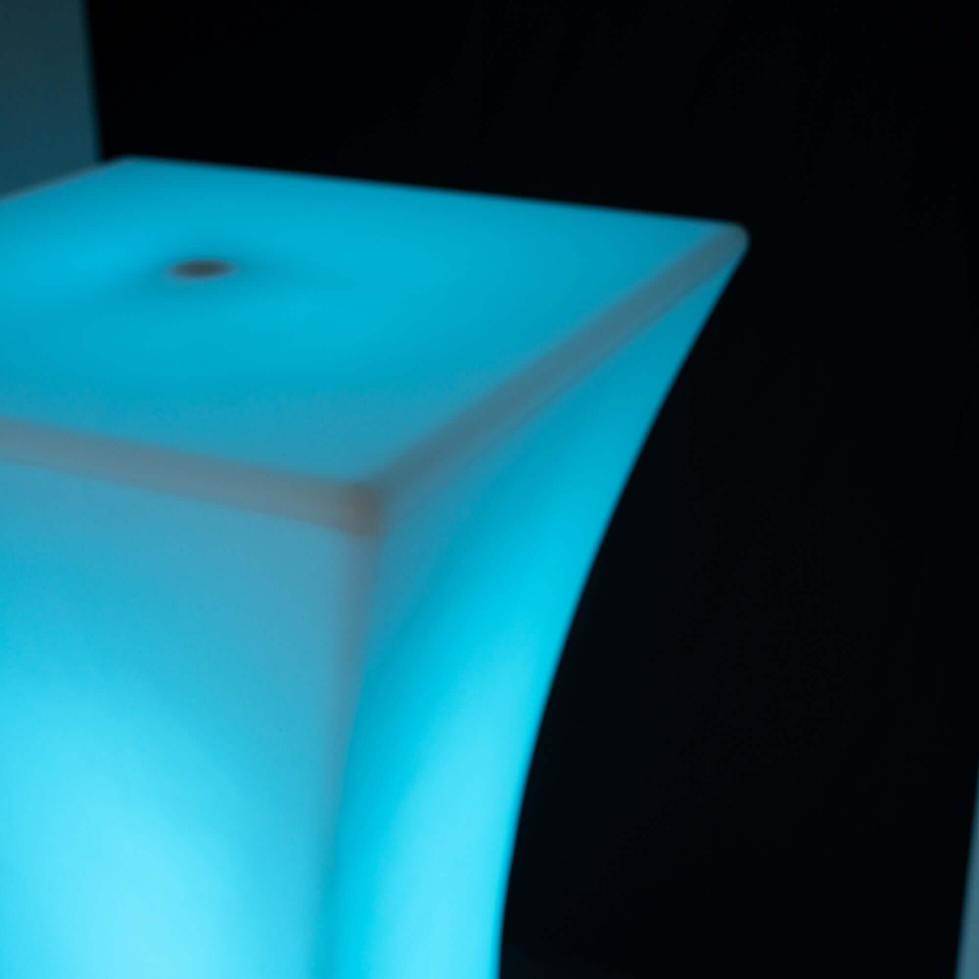 18"x43" Color Changing Cordless LED Light Up Cocktail Table, Rechargeable Waterproof Illuminated Furniture