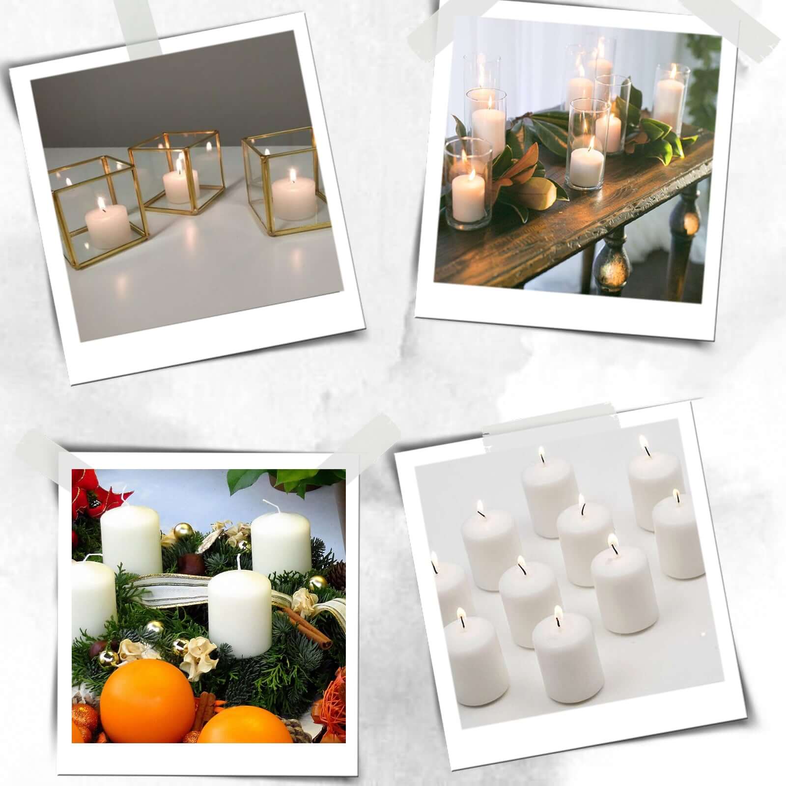 13-Pack Votive Candles Mini Design White - Multi-Purpose Candle Decor for Events 2"
