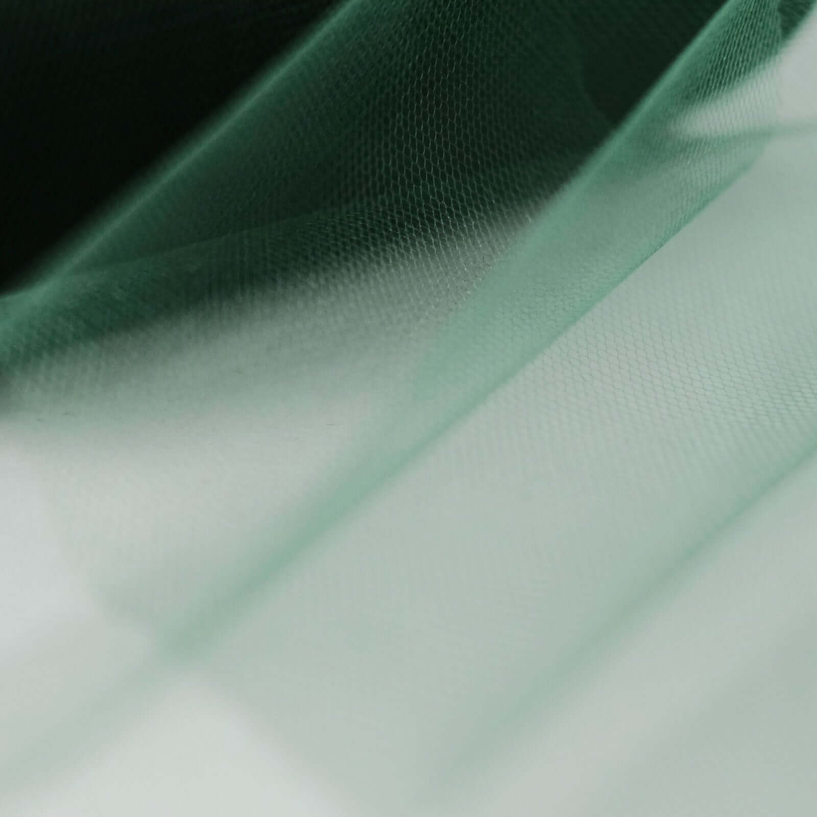 6"x100 Yards Hunter Emerald Green Tulle Fabric Bolt, Sheer Fabric Spool Roll For Crafts