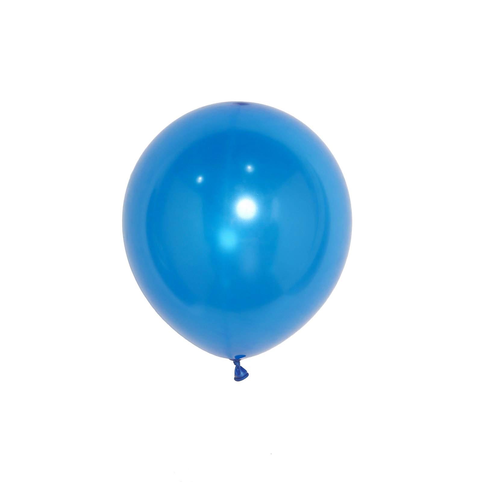 25 Pack 12" Shiny Pearl Royal Blue Latex Helium or Air Balloons