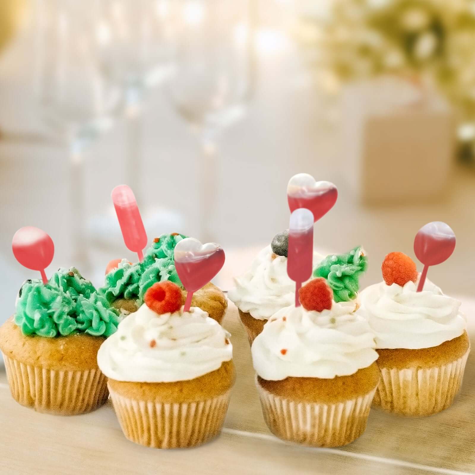 Set of 150 Plastic Dessert Topper Pipette Infusers Clear - Disposable Mini Squeeze Cupcake Liquid Injector Droppers in Heart, Cylinder & Round for Desserts & Drinks 4ml