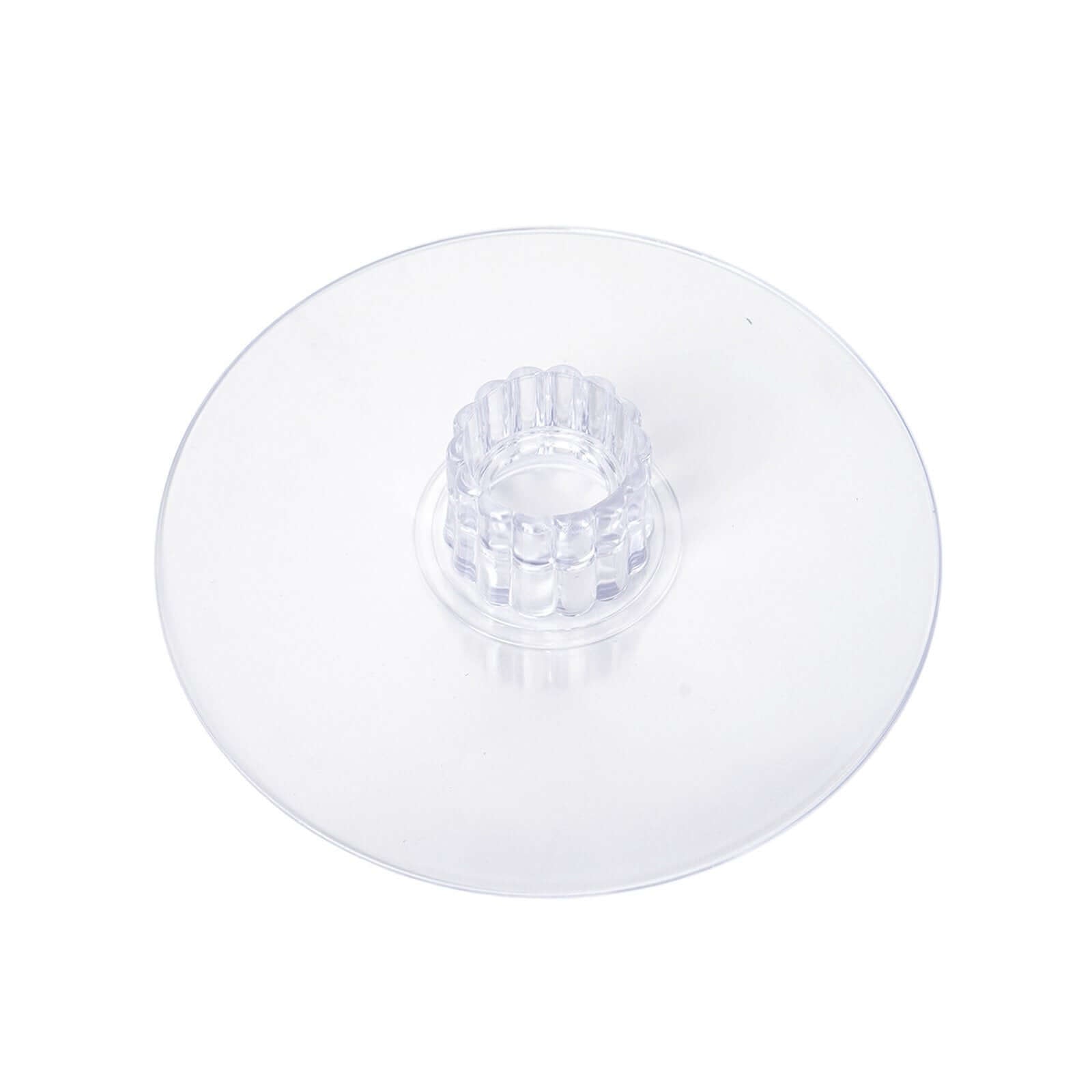 Acrylic Round DIY Cake Stand Plate Clear - Customized Tiered Dessert Display Holder for Treats Appetizers & Snacks