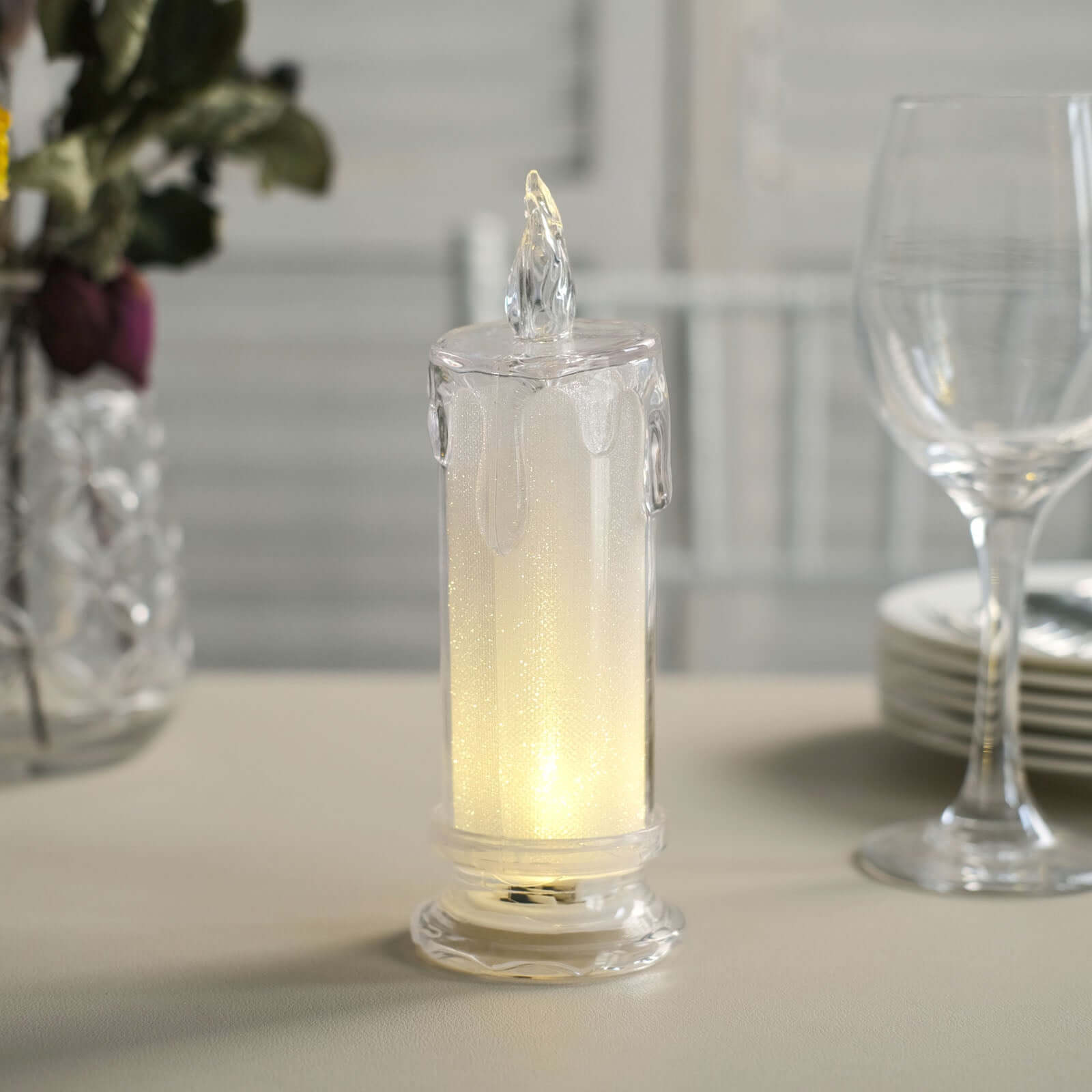 3-Pack LED Flameless Candle Lamp Warm White - Battery Operated Tea Light Candles 7"