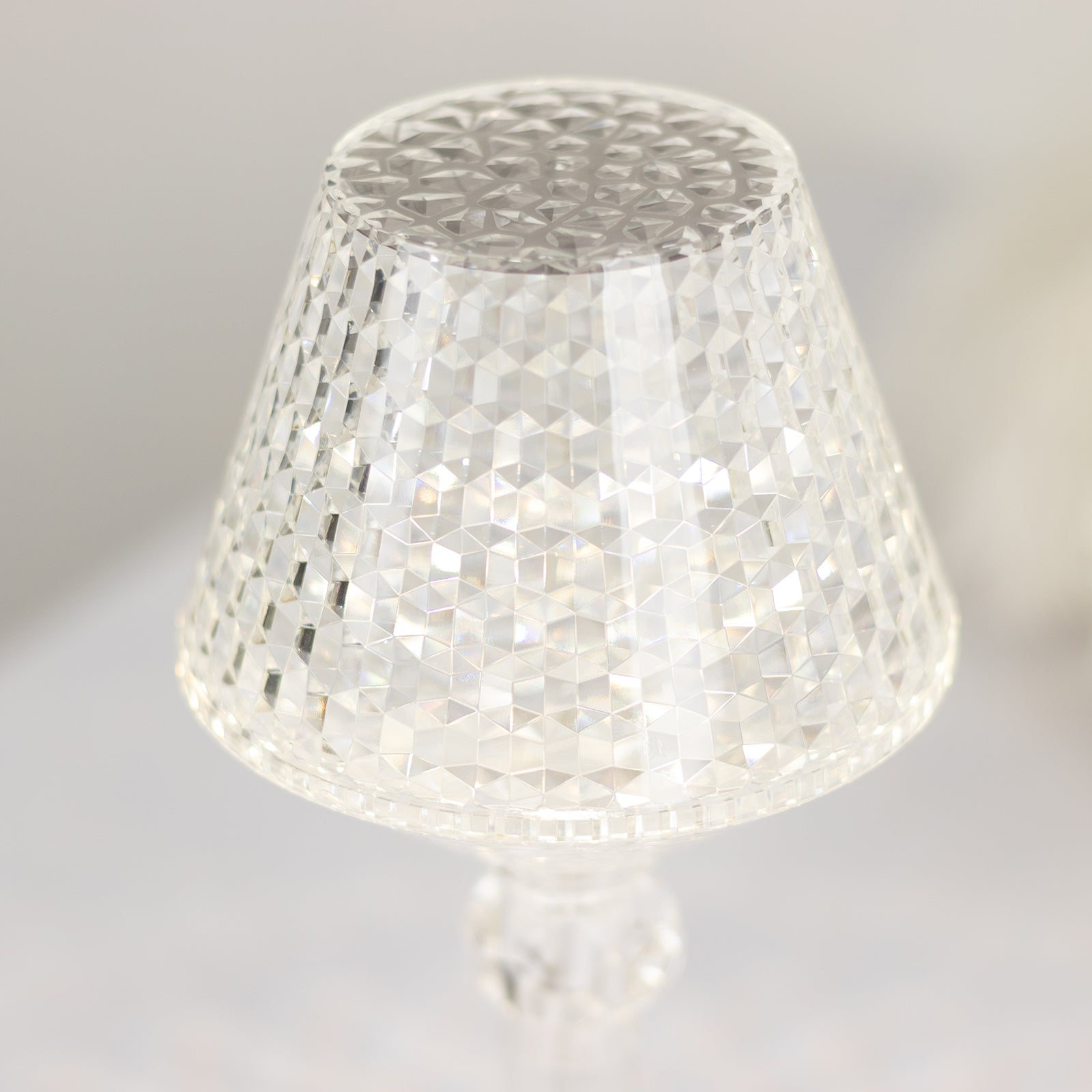 LED Acrylic Table Lamp Cup Shape Design Color Changing - Rechargeable Cordless Touch Control Accent Light 10"