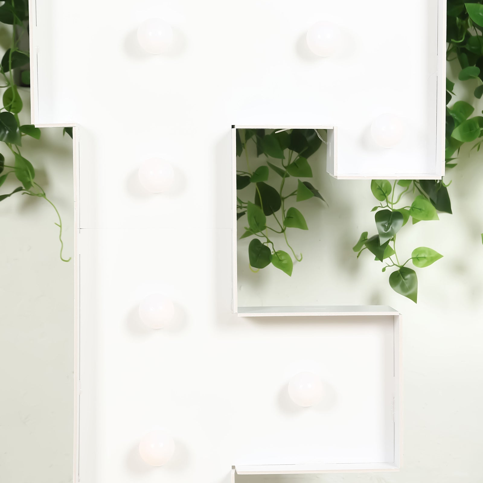 Giant LED Marquee Light Up Letter "F", White 4ft Pre-Cut Foam Board with 10 Warm White Battery Operated LEDs, Glue Gun and Sticks