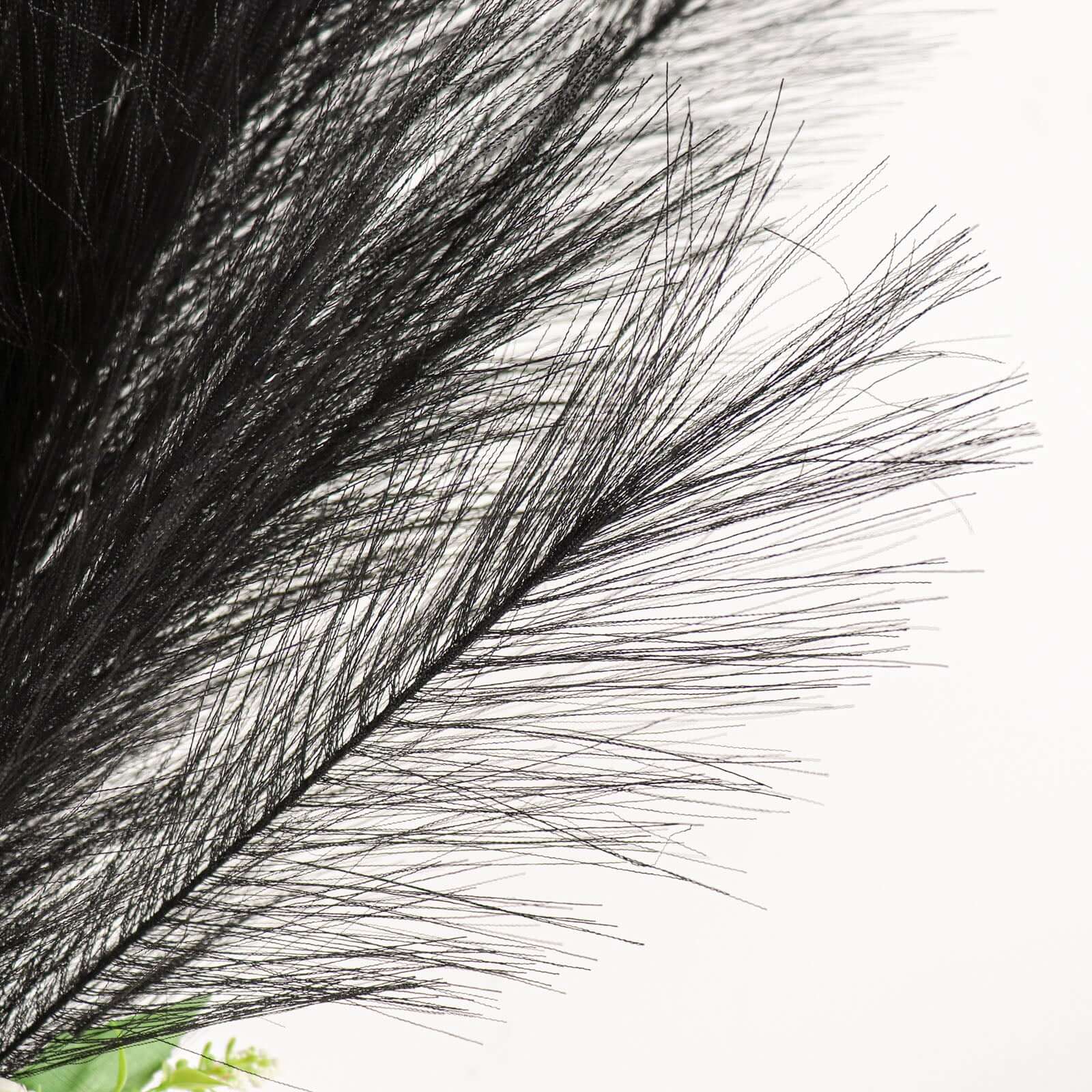 3 Stems Artificial Pampas Grass Decor Black - Soft Realistic Faux Ornamental Grass Branches for Rustic Boho Chic Backdrops Floral Styling & Vase Displays 44"