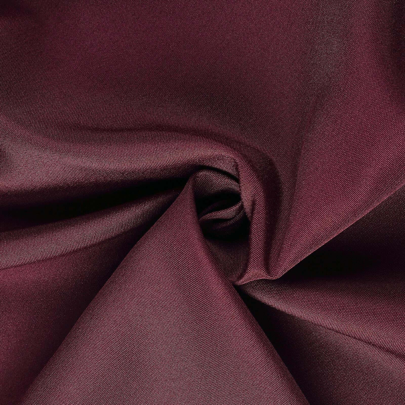 Polyester Slip On Folding Chair Covers Burgundy - Stain-Resistant Reusable Durable Fabric