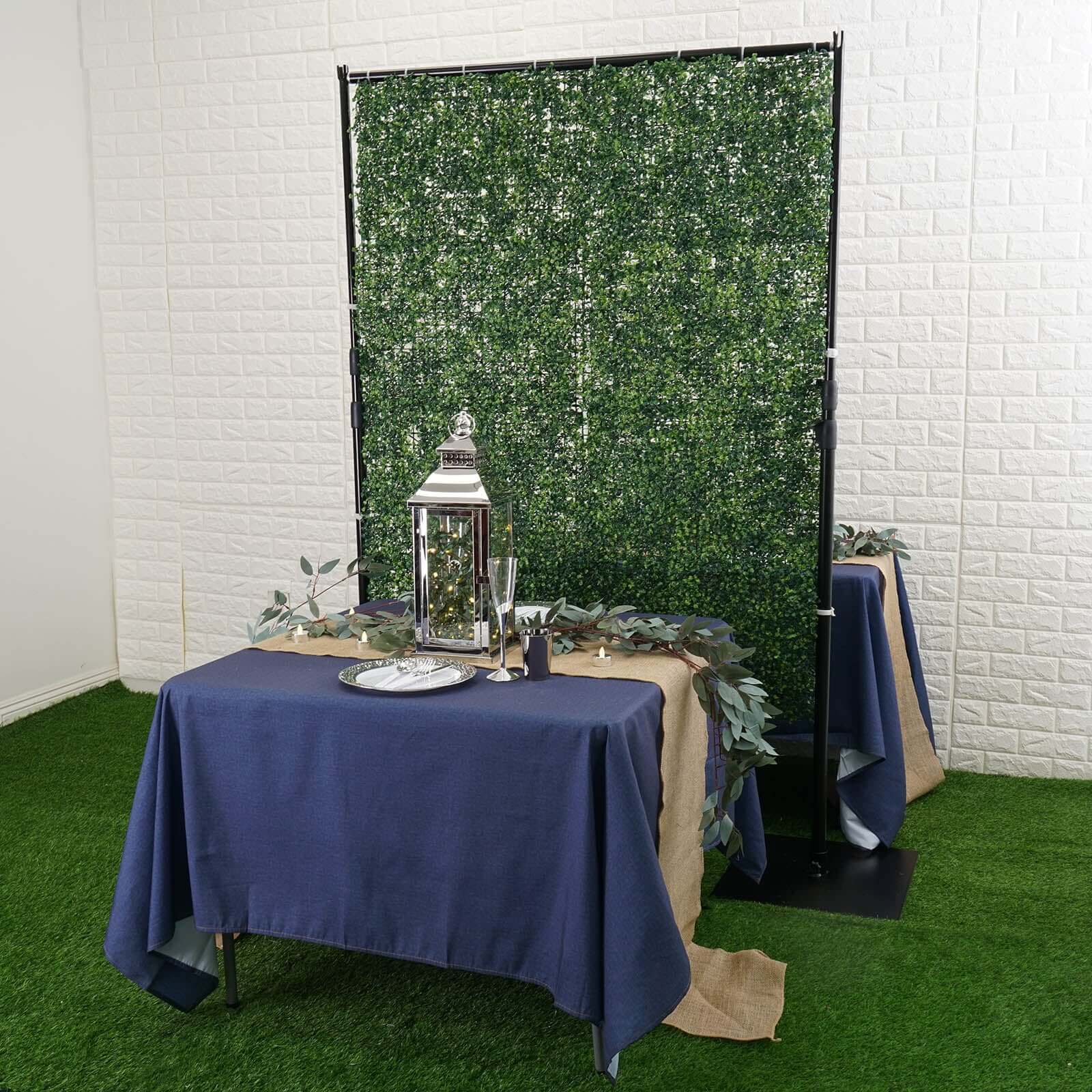 4ft x 9ft Portable Isolation Wall with Artificial Grass Wall Panels, Floor Standing Sneeze Guard
