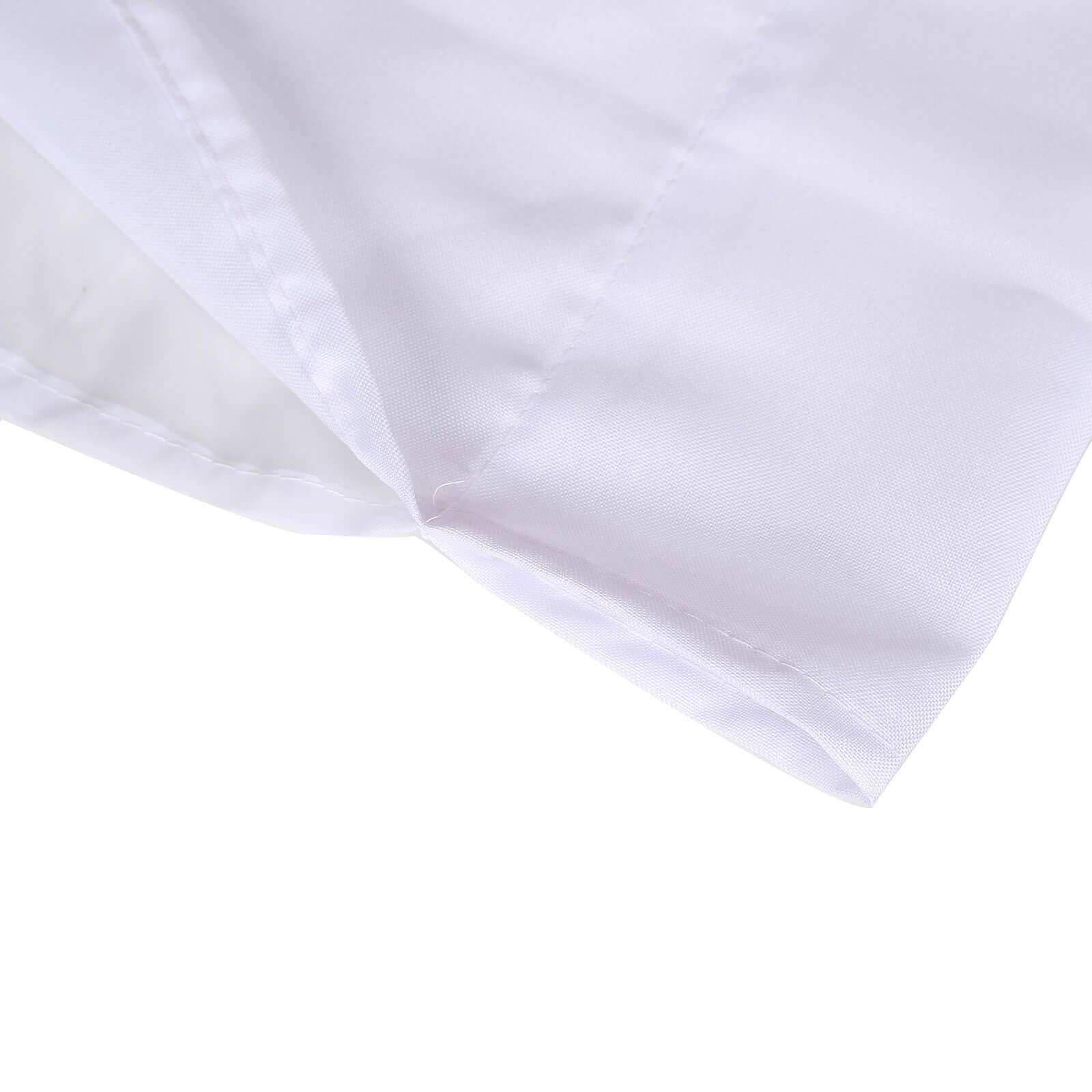 White Chiffon Polyester Event Curtain Drapes, Dual Layer Divider Backdrop Curtain Panels with Rod Pockets - 10ftx10ft