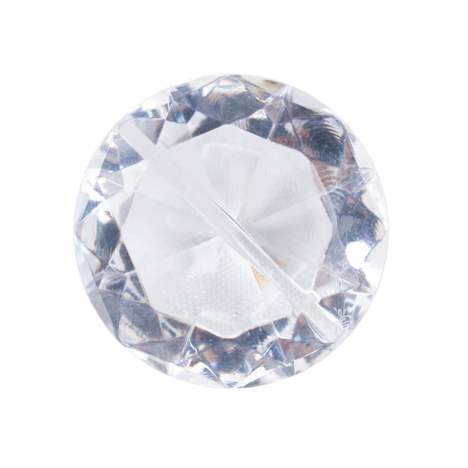 11-Pack Plastic Card Holder Stands Diamond Shaped Design Clear Crystal - Wedding Table Place Card Decorations 1.75"