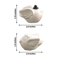 2.5" Bride And Groom Love Birds Salt And Pepper Shaker Party Favors, Wedding Favors In Pre-Packed Gift Box