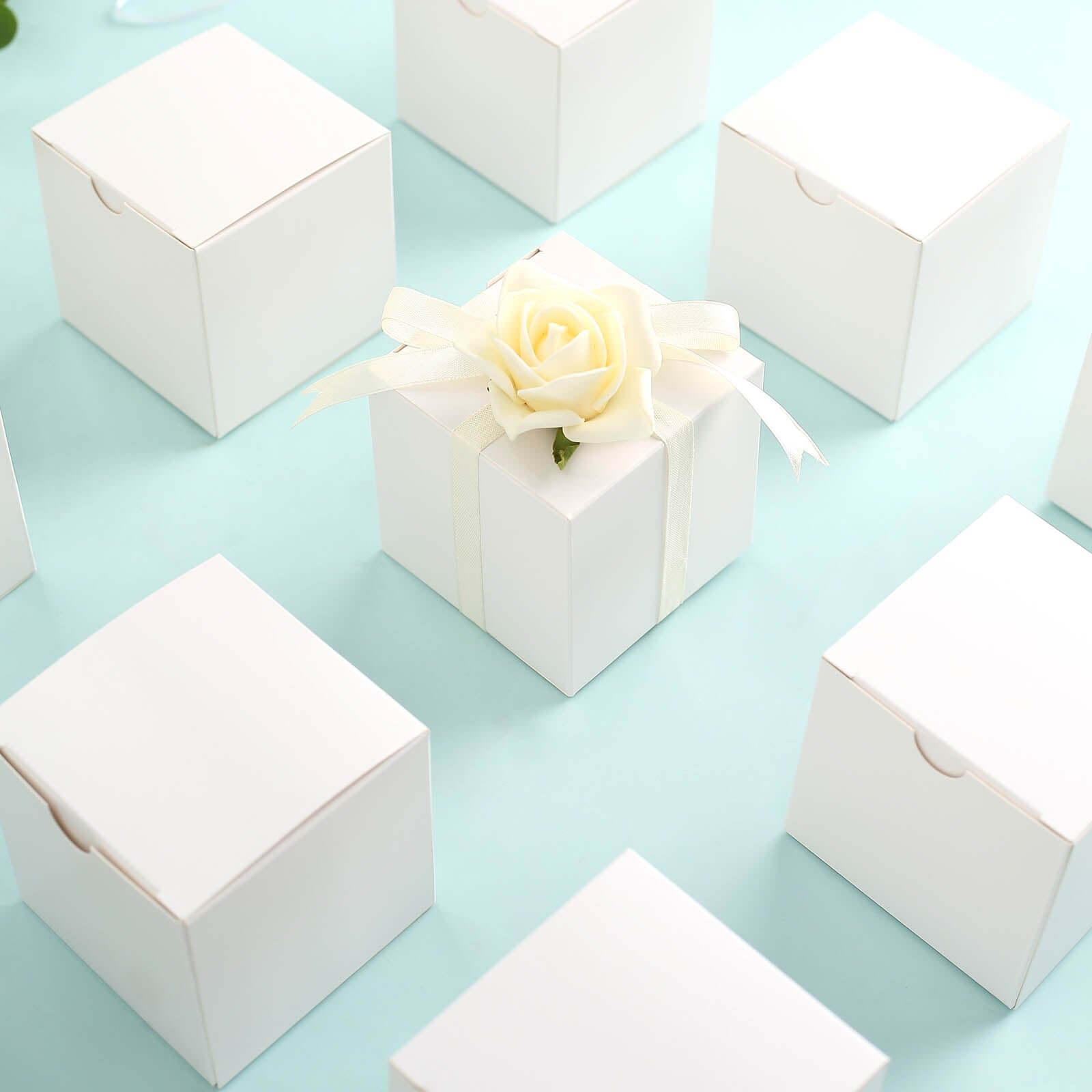 100 Pack 3" Easy DIY White Party Or Shower Favor Candy Gift Boxes