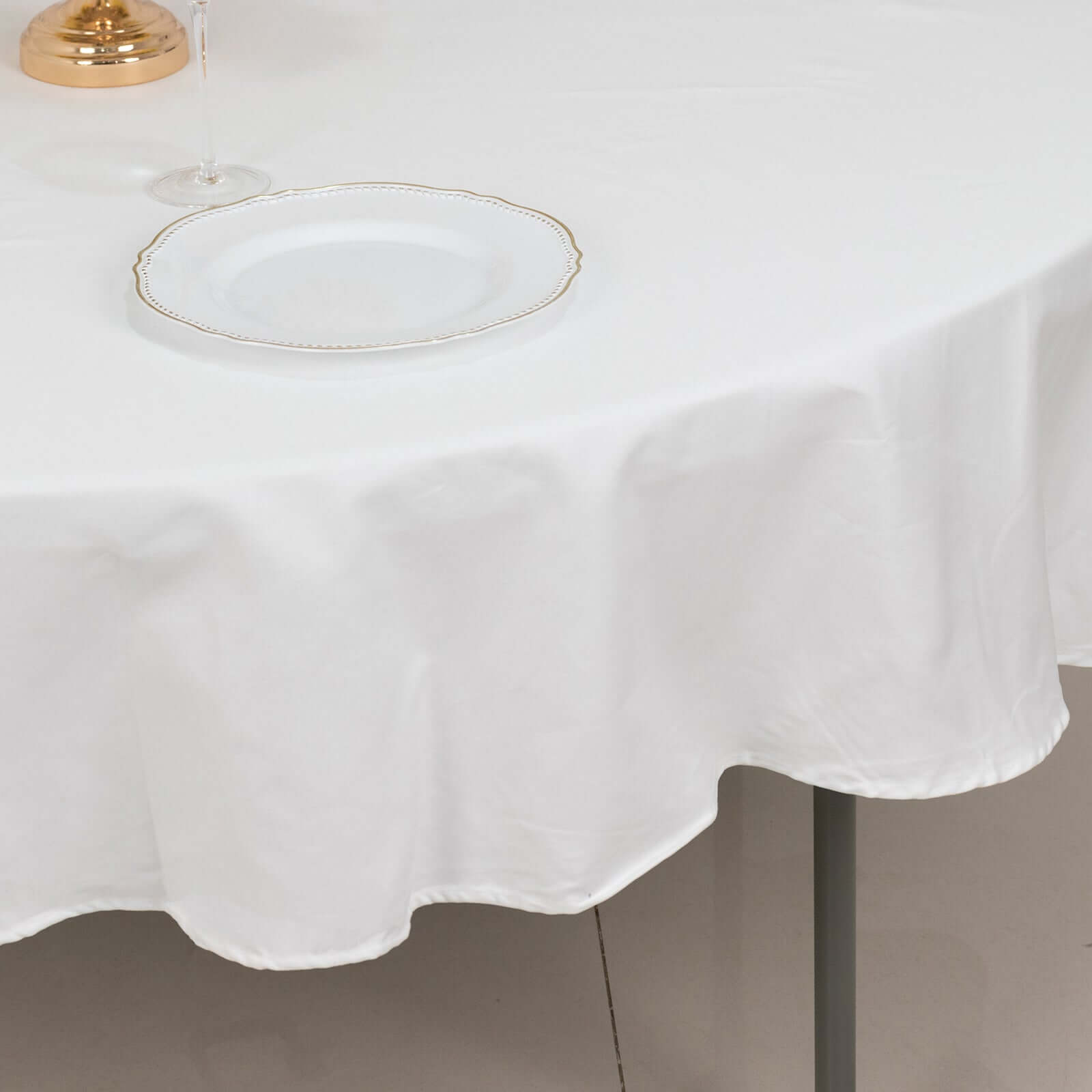 100% Cotton 90" Round Tablecloth White Linen - Sophisticated, Soft & Breathable Table Cover