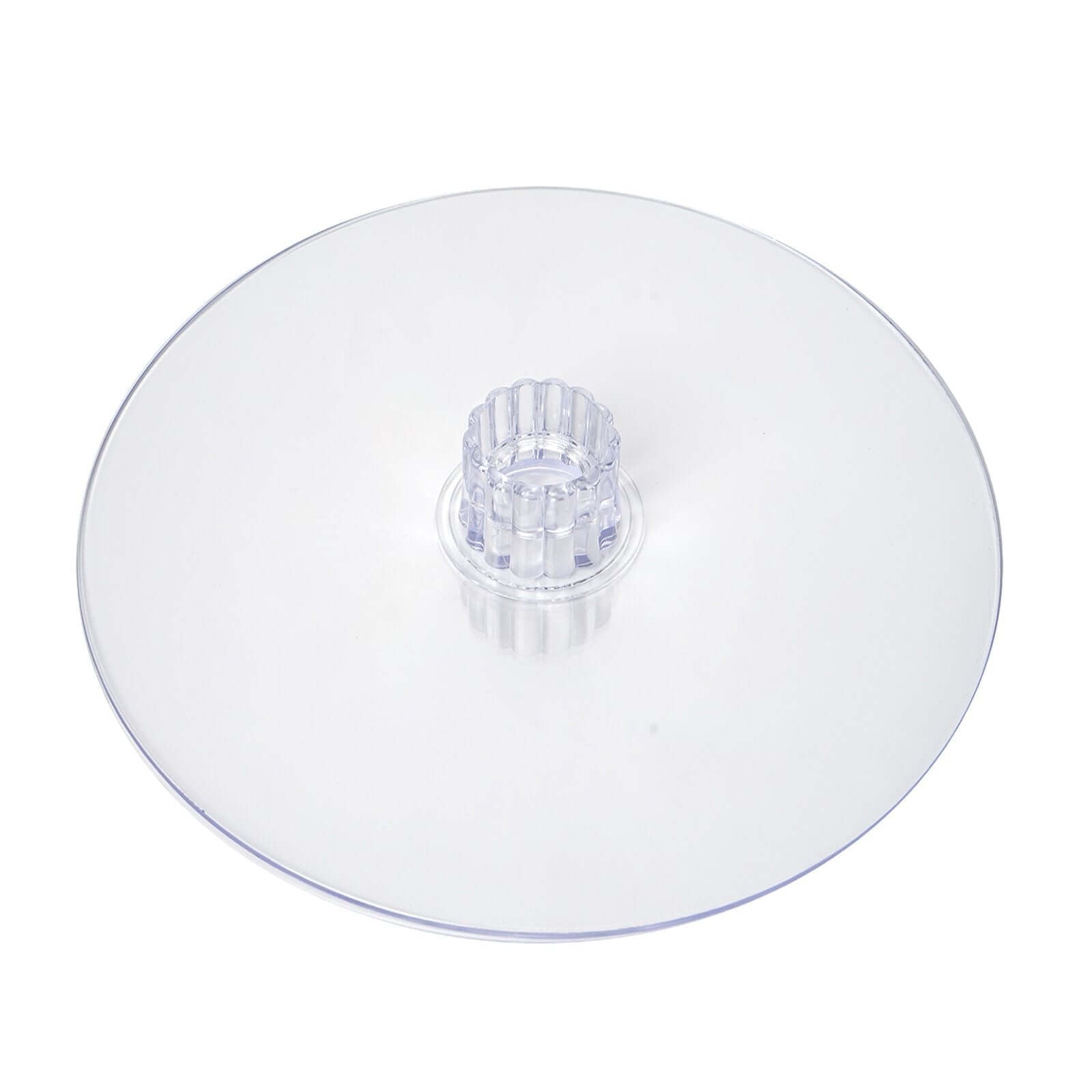 Acrylic Round DIY Cake Stand Plate Clear - Customized Tiered Dessert Display Holder for Treats Appetizers & Snacks