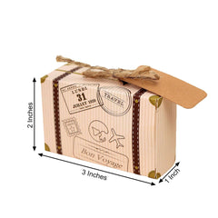 24 Pack Vintage Airplane Suitcase Wedding Party Favor Candy Gift Box
