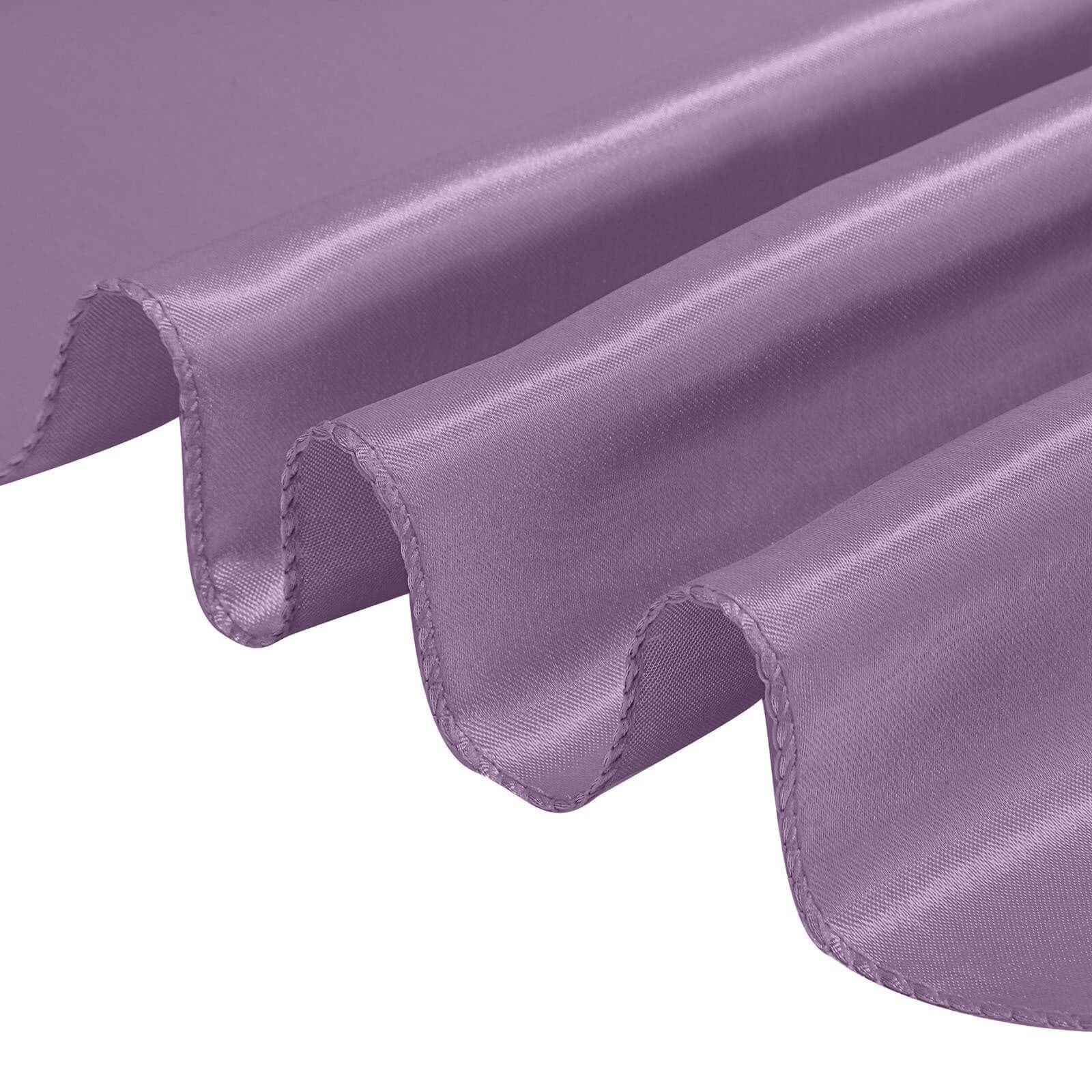 4 Pack Satin 20"x20" Napkins Violet Amethyst - Luxurious Shine & Smooth Dinner Napkins