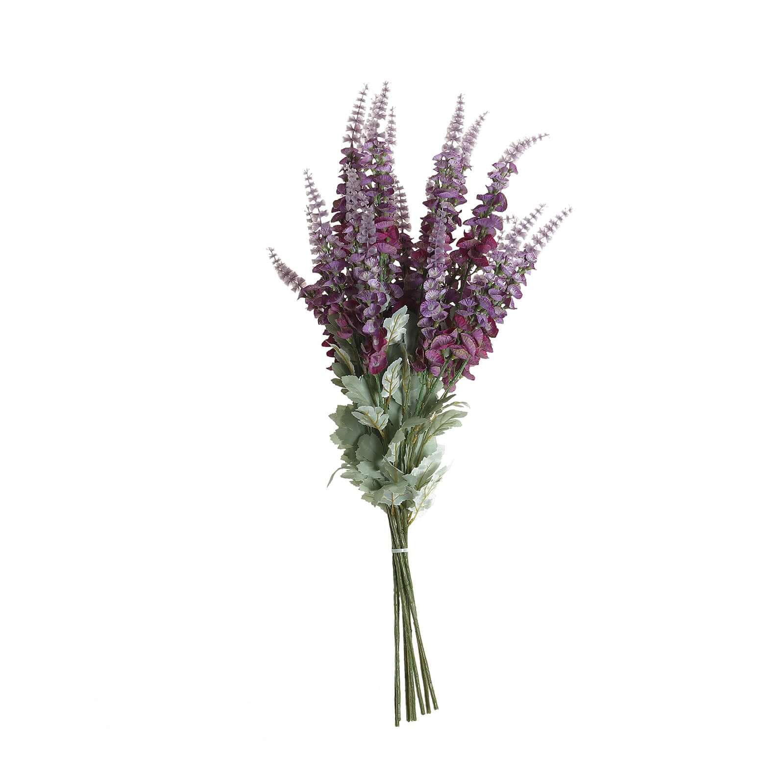 2 Bushes 34" Lavender Lilac Artificial Foxglove Orchid Flower Bouquet Stem – Silk Flower Branch Spray