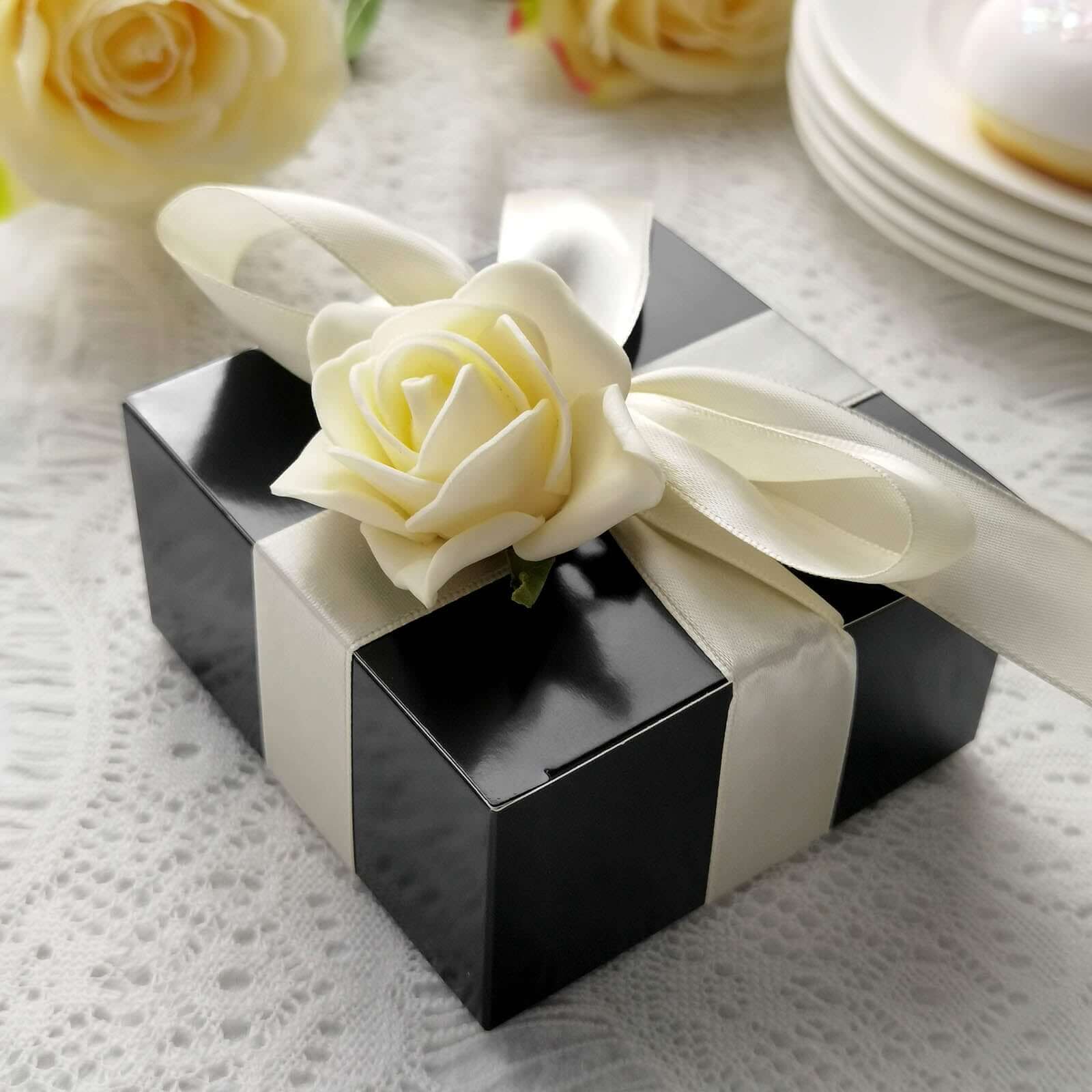 100 Pack 4"x4"x2" Black Cake Cupcake Party Favor Gift Boxes, DIY