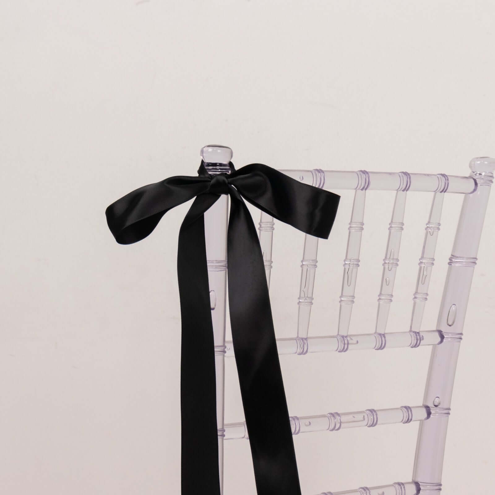 50 Yards 1.5" Black Single Face Decorative Satin Ribbon