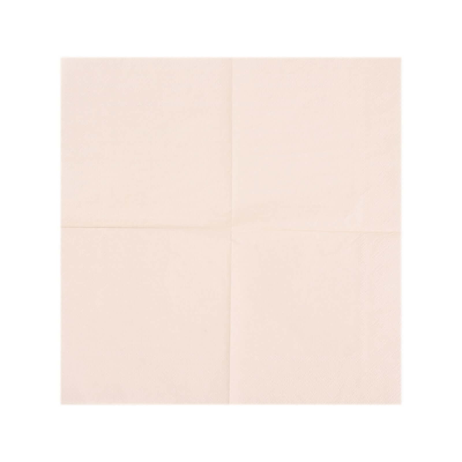 50-Pack Paper Beverage Napkins Blush - 2 Ply Disposable Soft 18GSM Cocktail Napkins 5"x5"