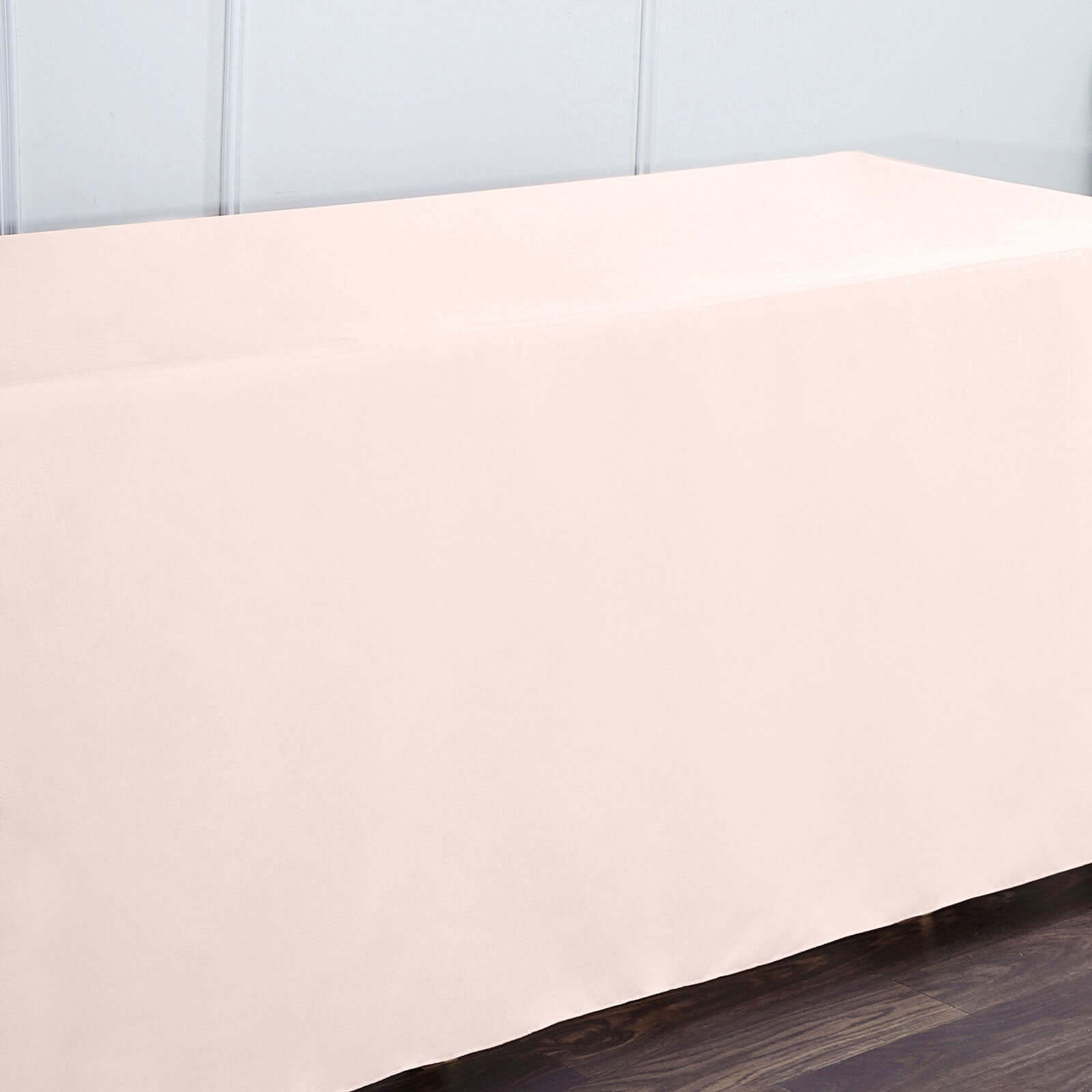 Fitted Polyester 72"x30" Rectangle Tablecloth Blush - Durable Table Cover