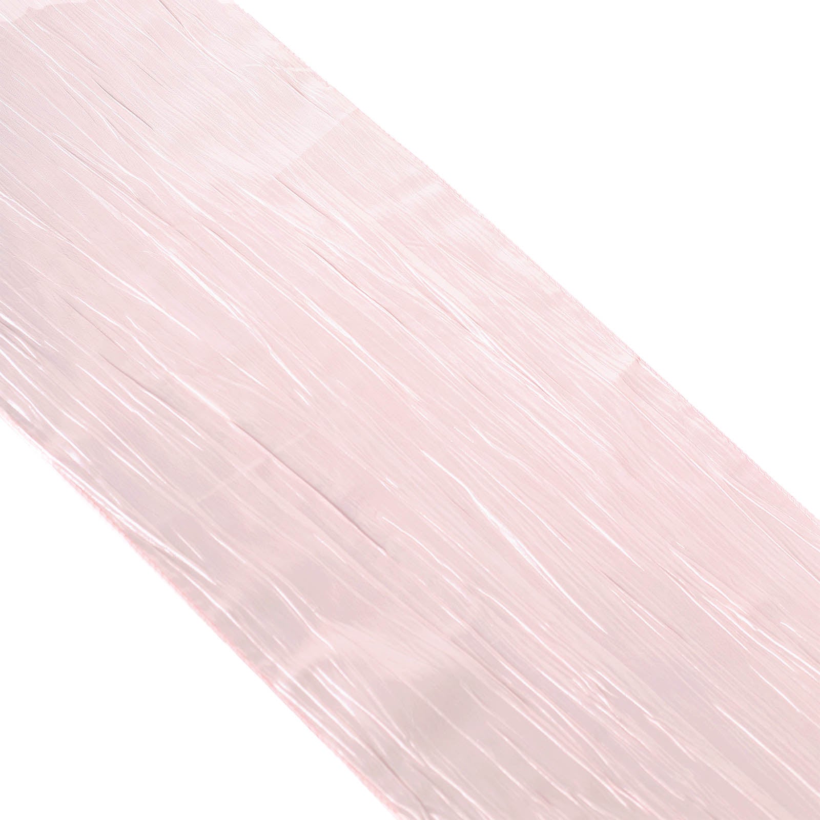 Taffeta 12"x108" Table Runner Blush - Accordion Crinkle Design