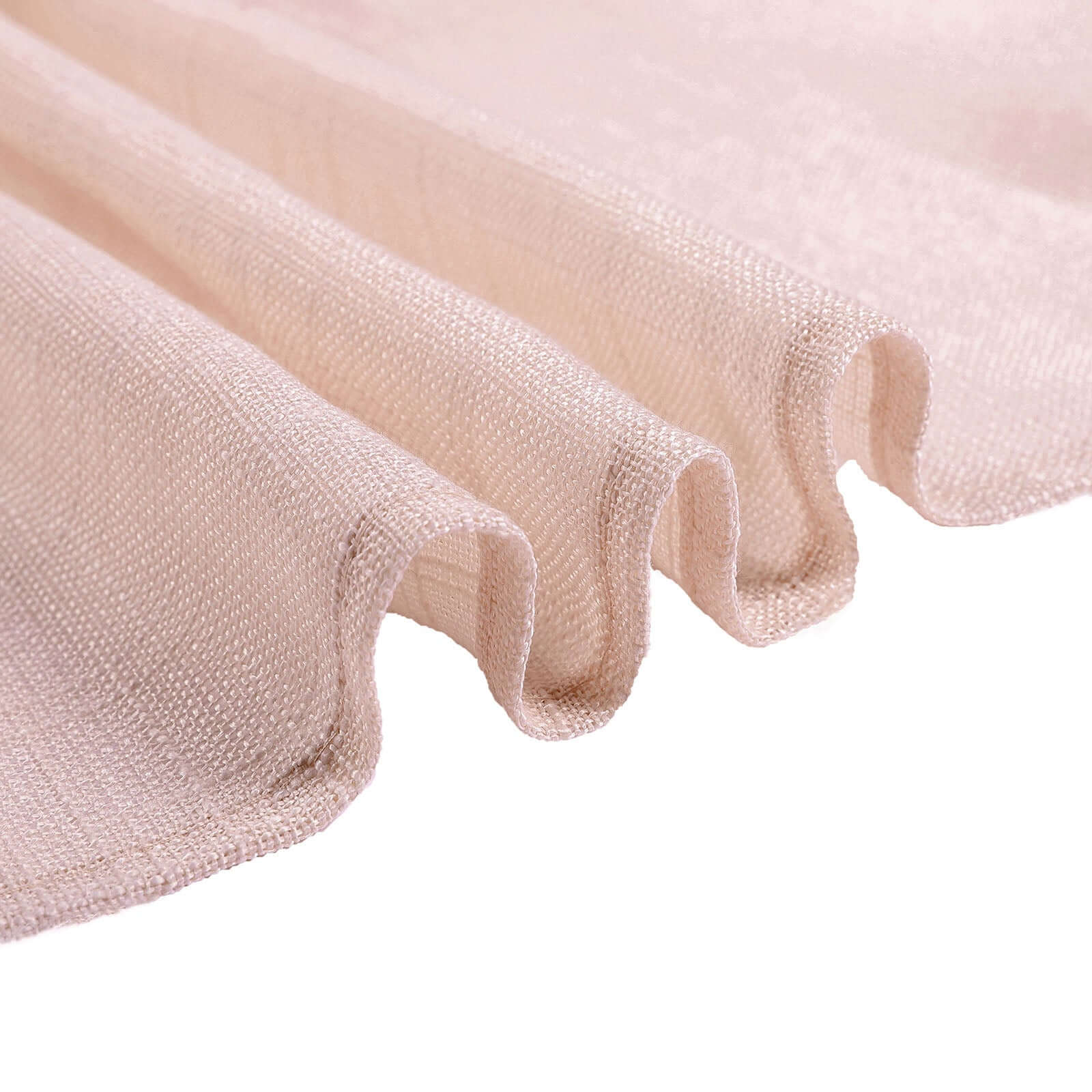 Linen 72"x72" Table Overlay Square Tablecloth Blush - Slubby Textured Wrinkle-Resistant Design for Stylish Occasions