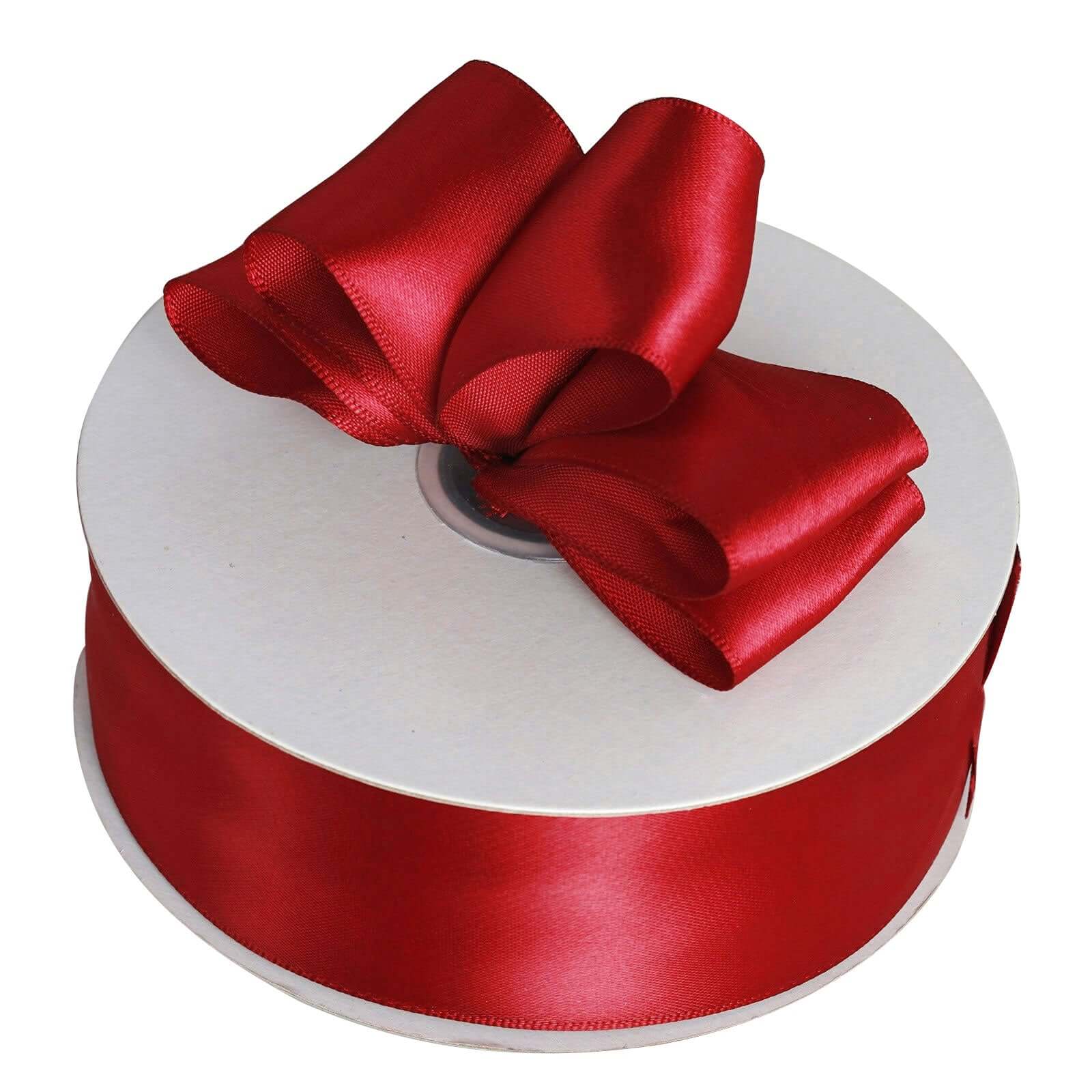 50 Yards 1.5" Burgundy Single Face Decorative Satin Ribbon