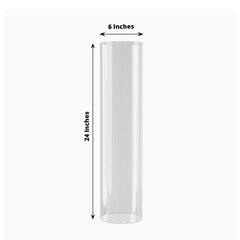 2-Pack Clear Glass Candelabra Shades Open End Hurricane Design - Stylish Table Centerpiece 24"
