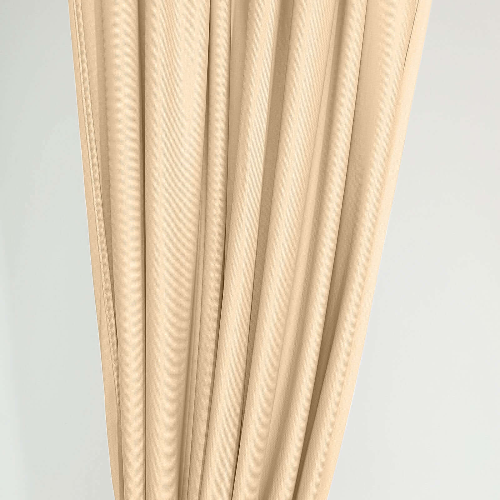 2 Pack Champagne Scuba Polyester Event Curtain Drapes, Durable Flame Resistant Backdrop Event Panels Wrinkle Free with Rod Pockets - 10ftx10ft