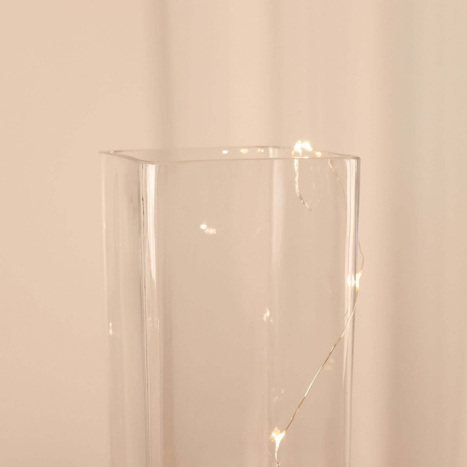2-Pack Glass Cylinder Vases Square Clear - Durable Heavy Duty Floral Centerpieces for Weddings 28"