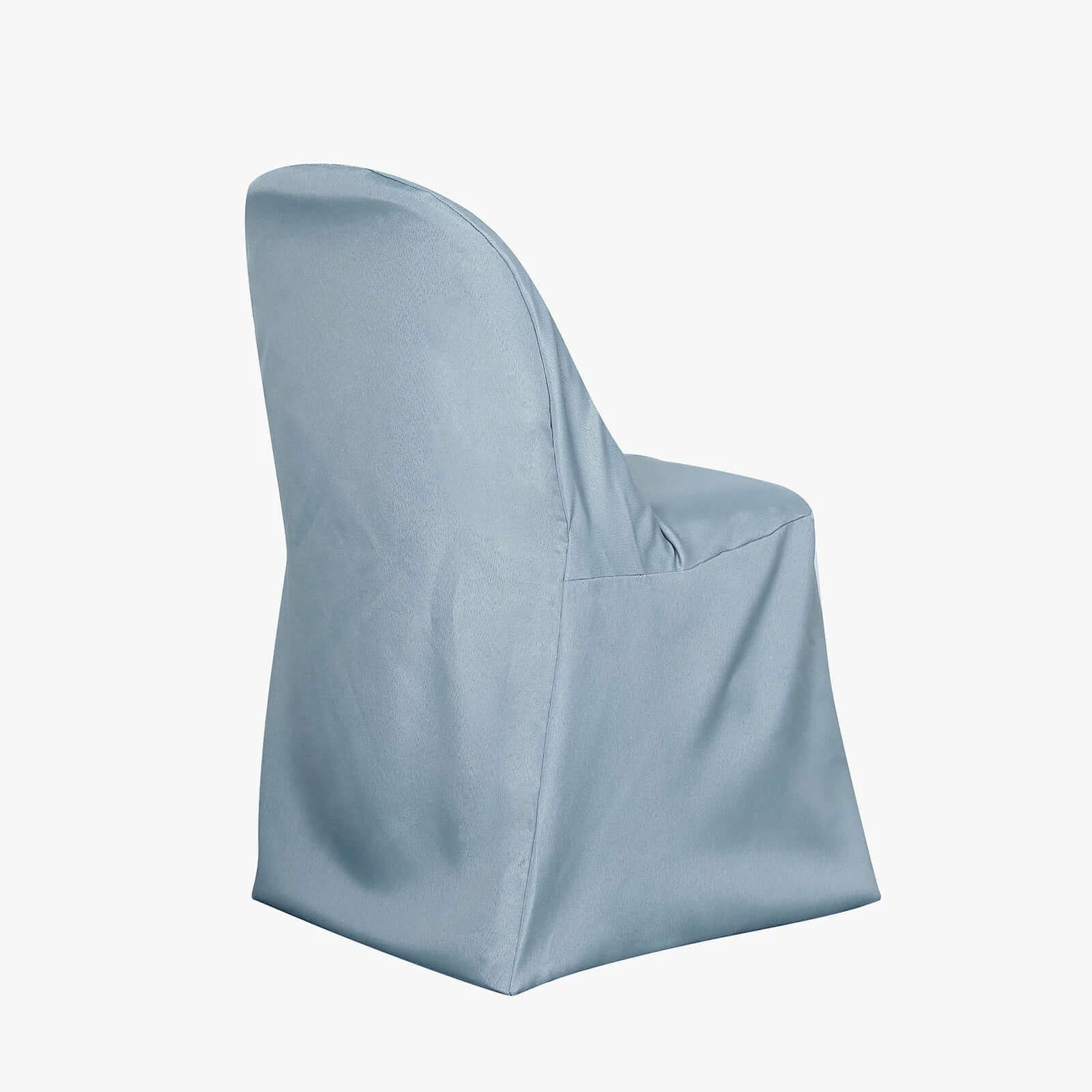 Polyester Slip On Folding Chair Covers Dusty Blue - Stain-Resistant Reusable Durable Fabric