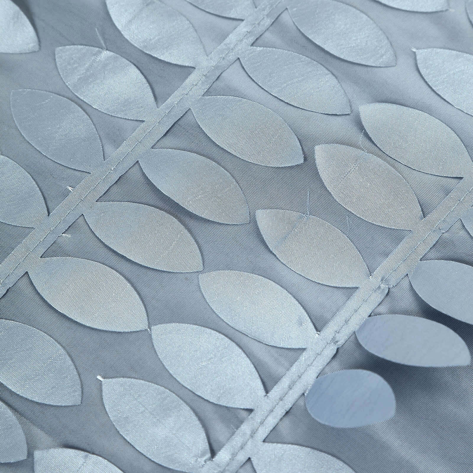 Taffeta 90"x156" Rectangle Tablecloth Dusty Blue | 3D Leaf Petal Design Seamless Table Cover