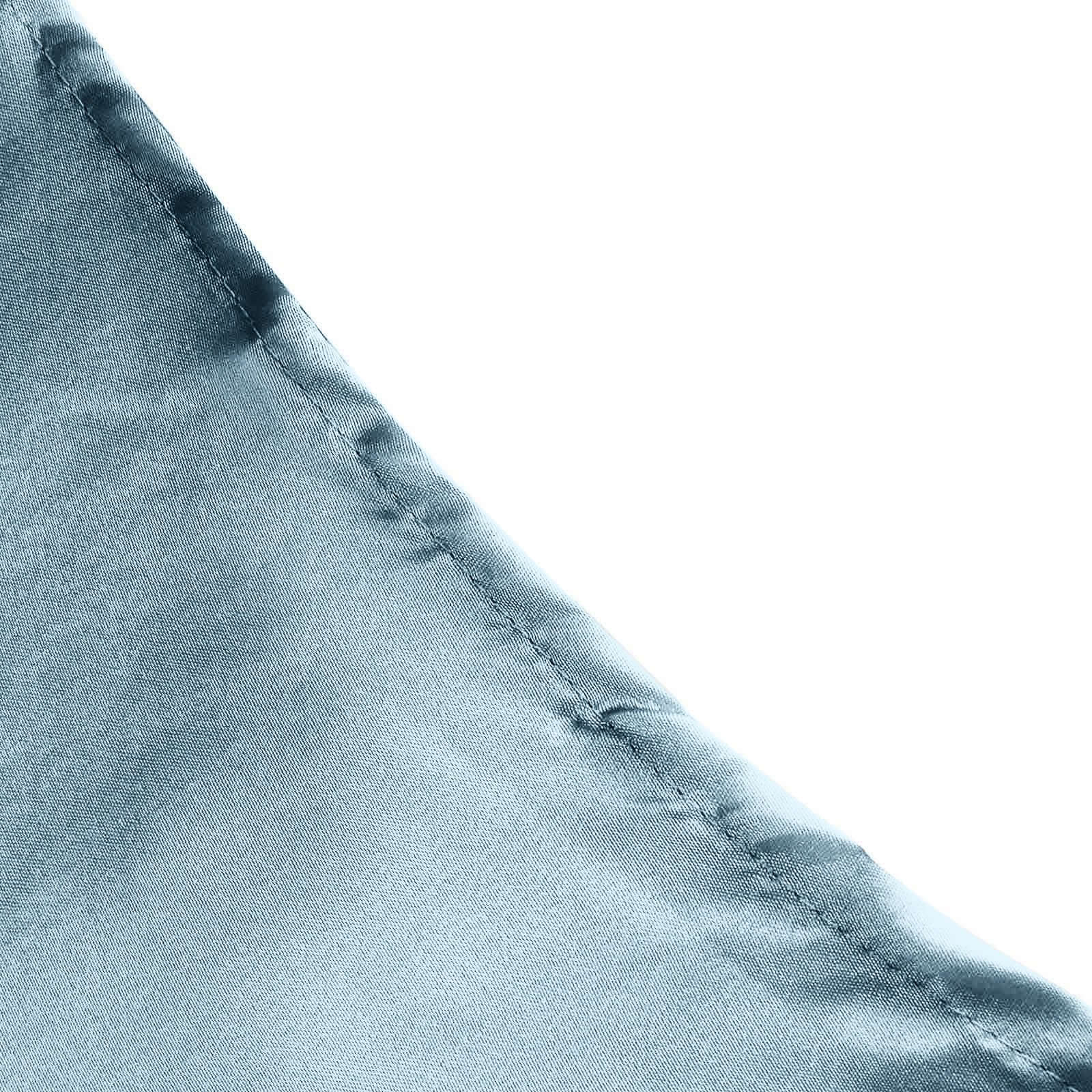Satin 132" Round Tablecloth Dusty Blue - Stylish Seamless Table Cover