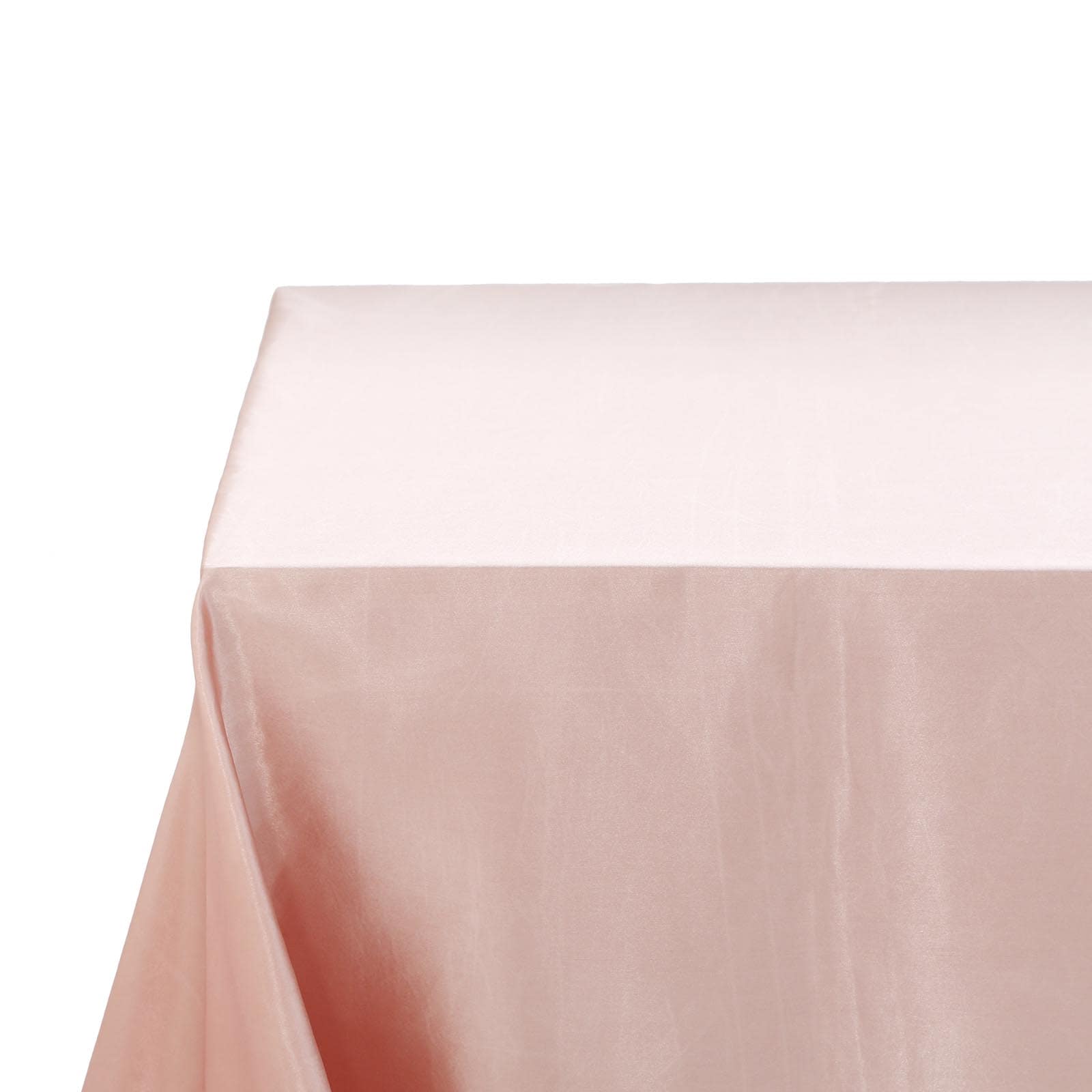 Satin Rectangular 90"x132" Tablecloth Dusty Rose Satin - Seamless Table Cover
