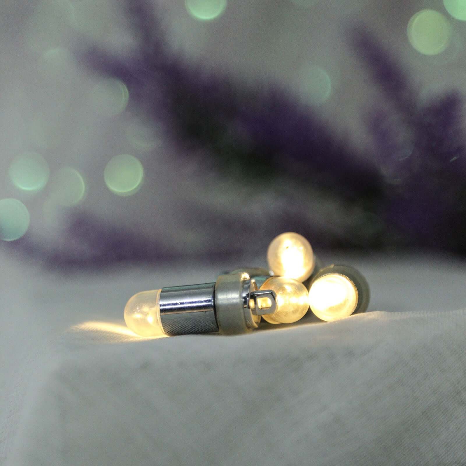 12-Pack Balloon Lights Bullet Design Warm White - Waterproof LED Centerpiece Filler Lights