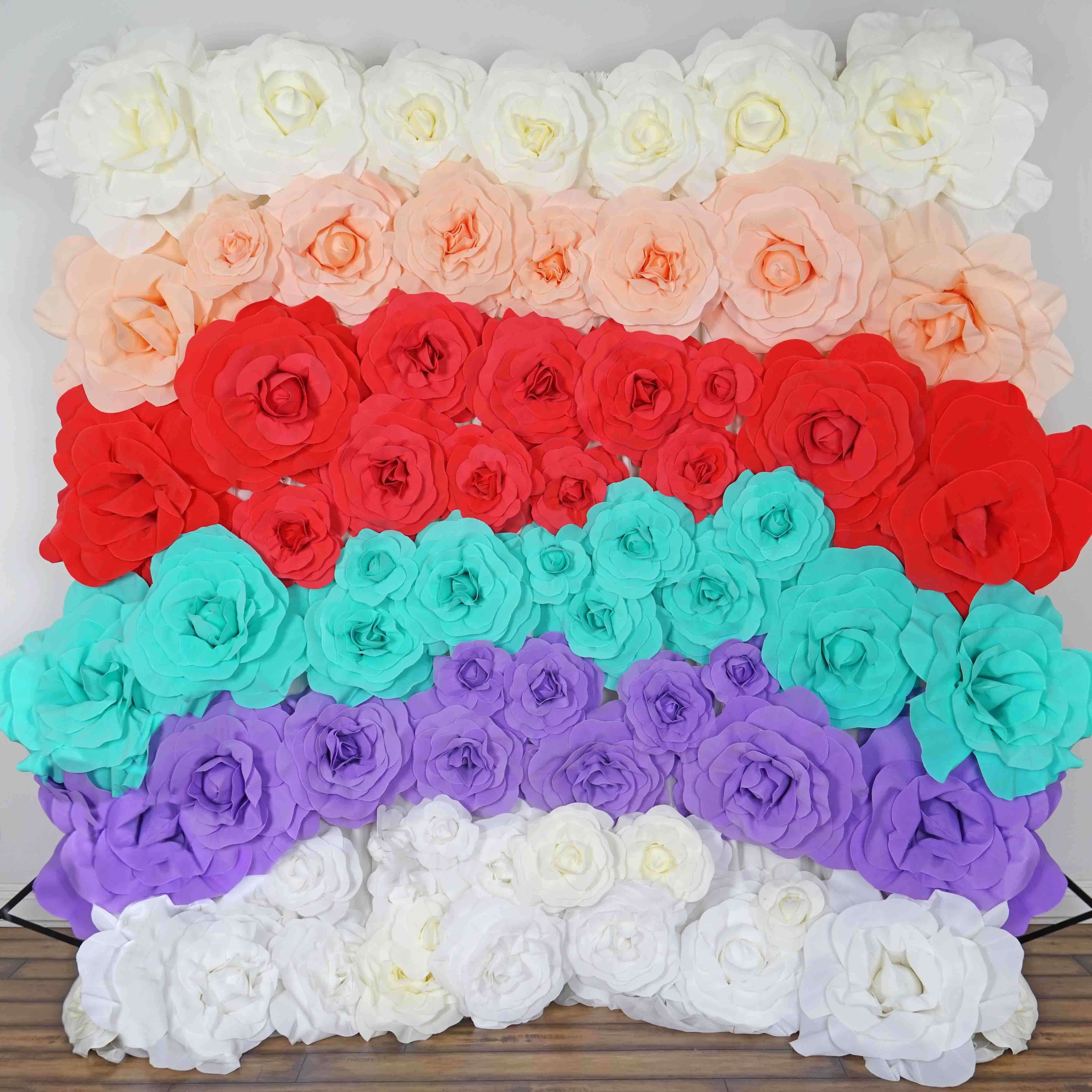 2 Pack 20" Large Red Real Touch Artificial Foam DIY Craft Roses
