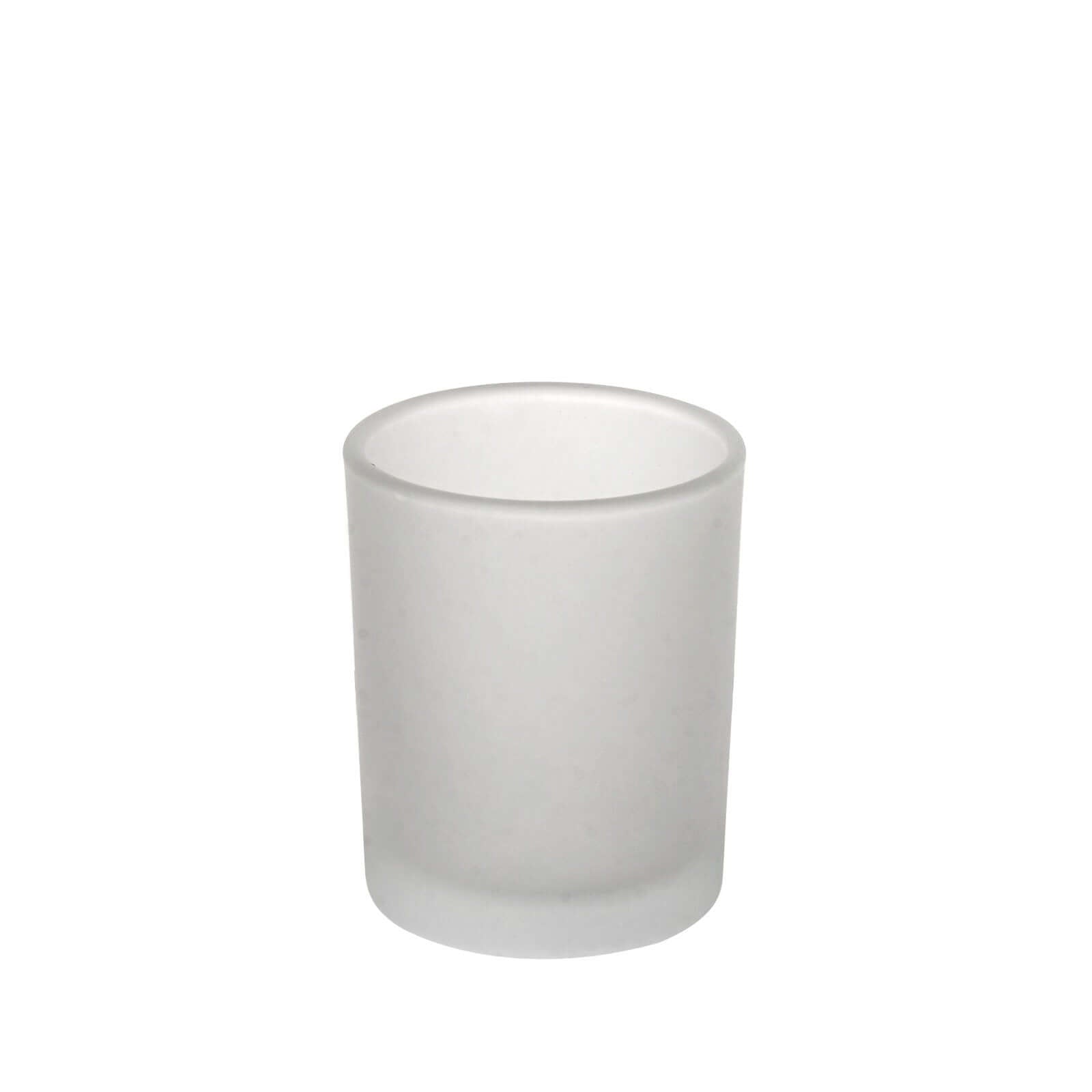 12-Pack Glass Votive Candle Holders Frosted - Tealight Holder Set for Weddings and Events 2.5"