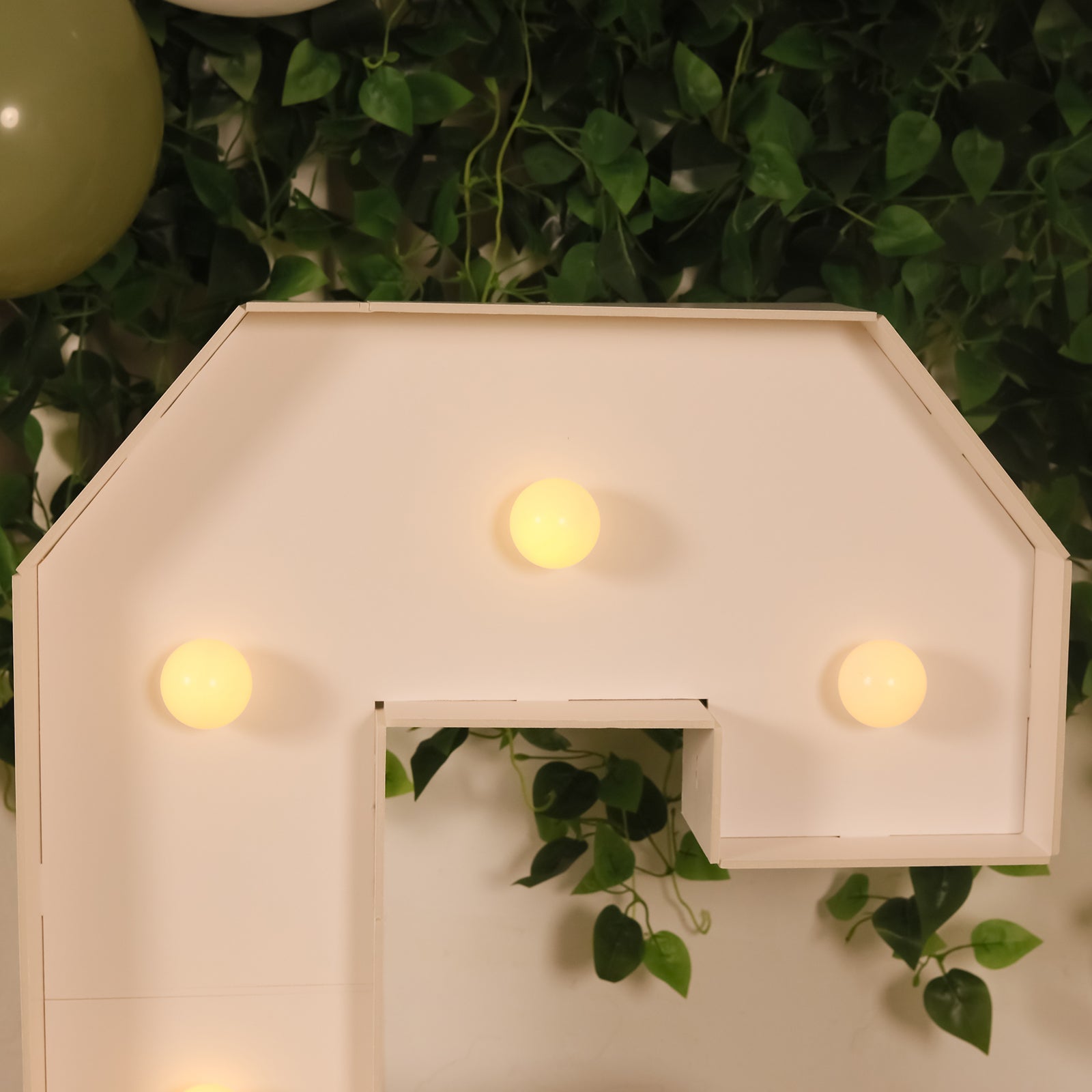Giant LED Marquee Light Up Number "6", White 4ft Pre-Cut Foam Board with 10 Warm White Battery Operated LEDs, Glue Gun and Sticks